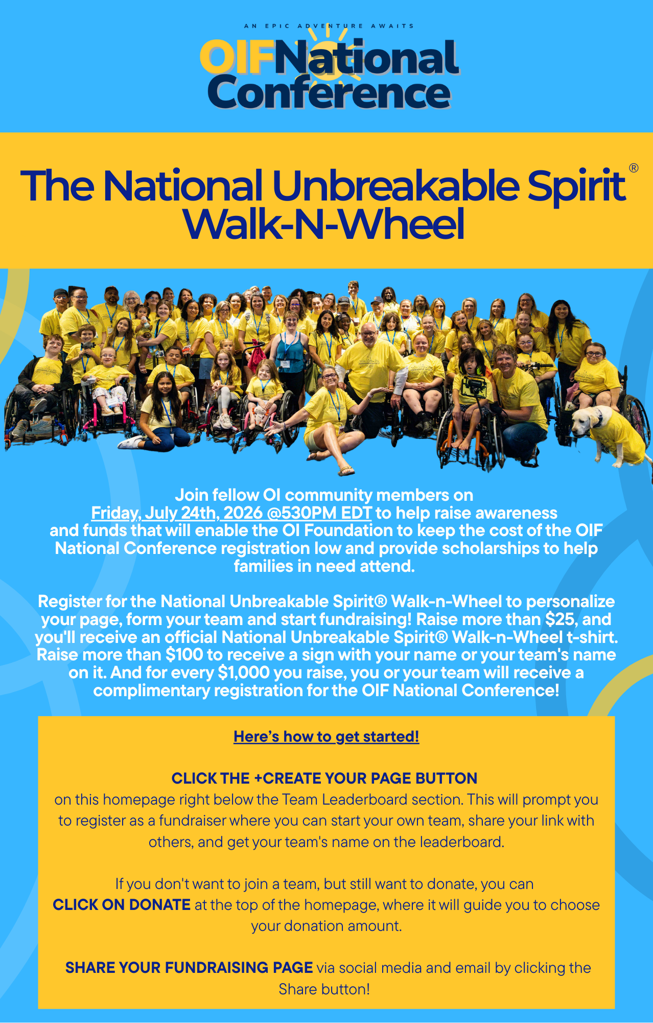 Campaign cover image for The National Unbreakable Spirit® Walk-n-Wheel
