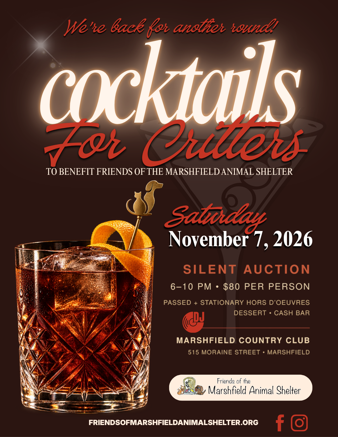 Campaign cover image for Cocktails for Critters 2026