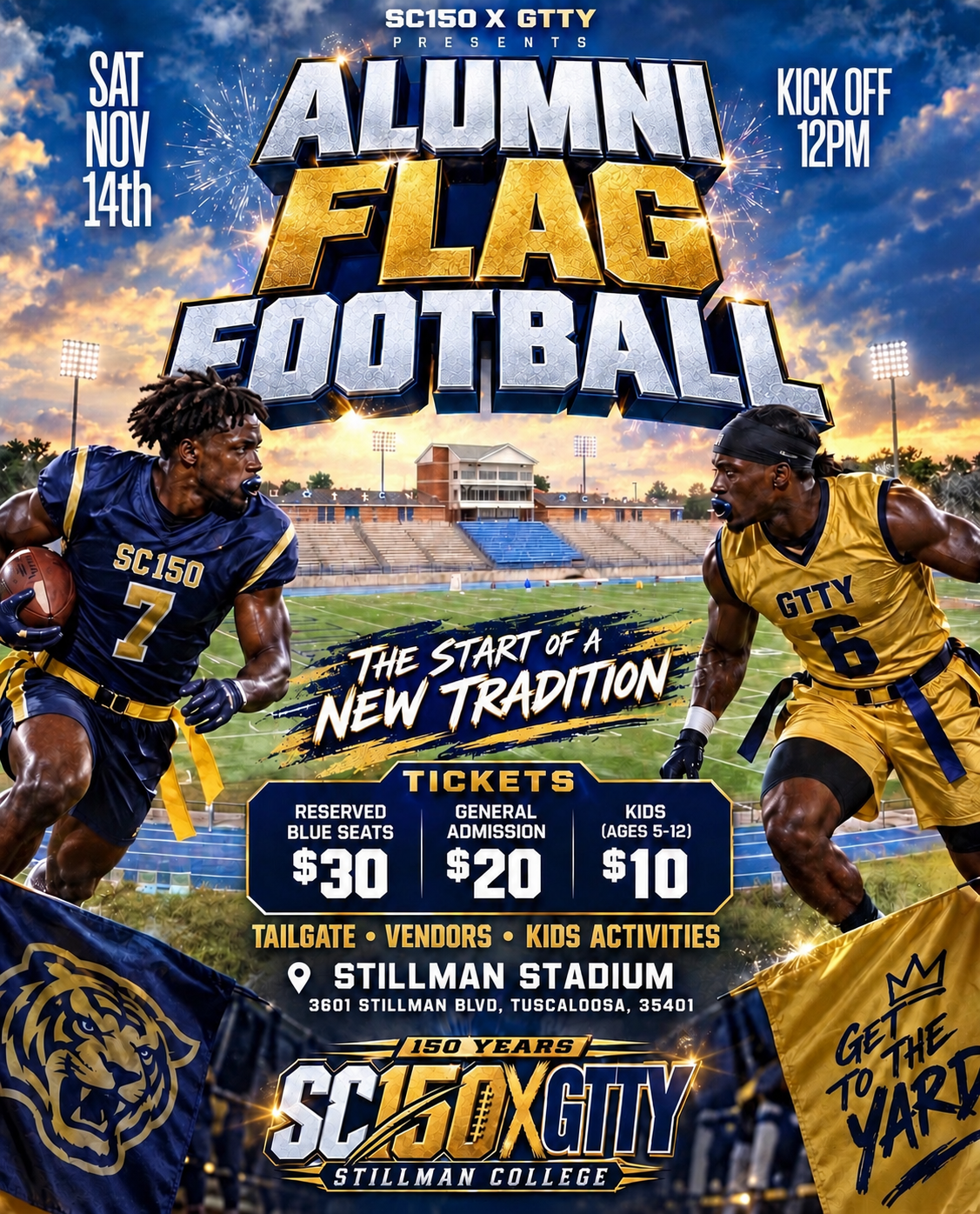 Campaign cover image for SC150 X GTTY Alumni Flag Football Fundraiser Game
