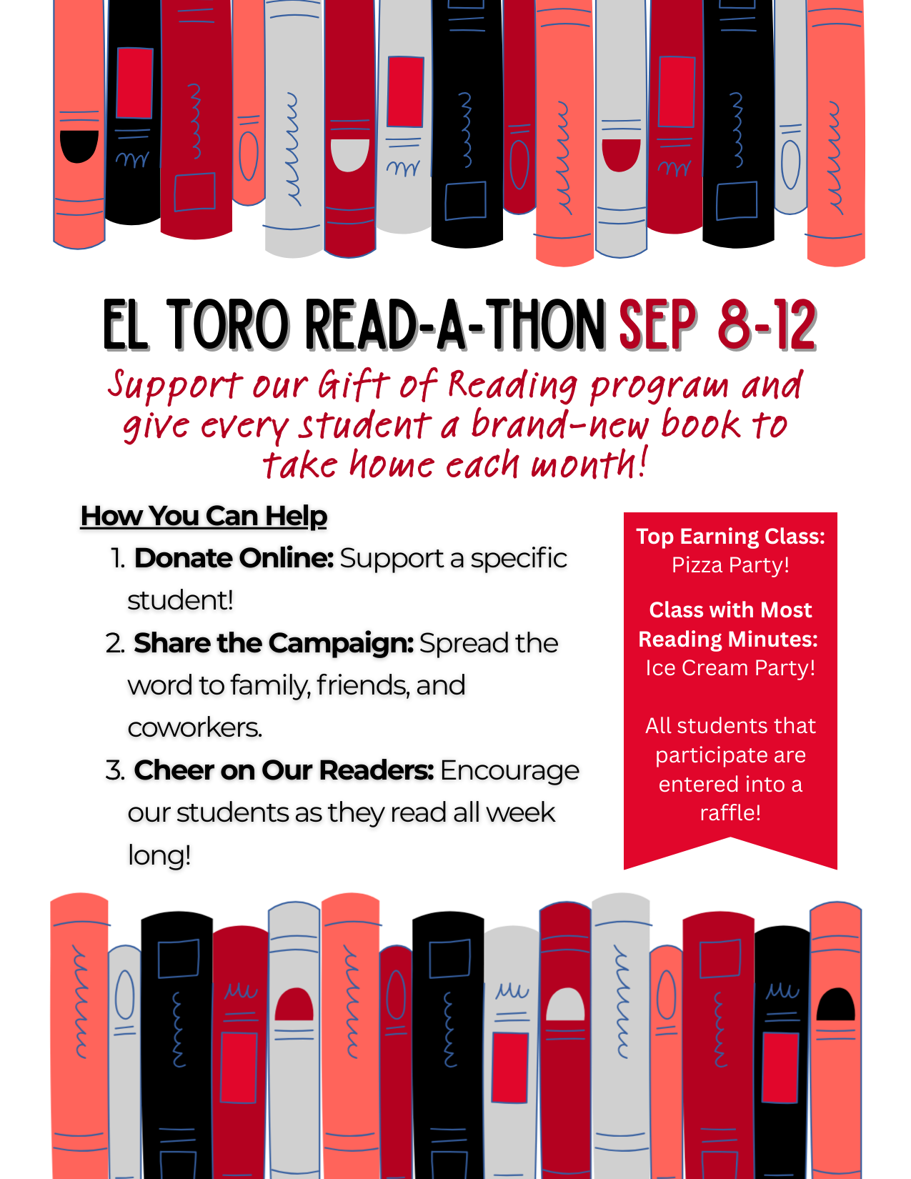 Campaign cover image for El Toro Read-a-Thon 2025
