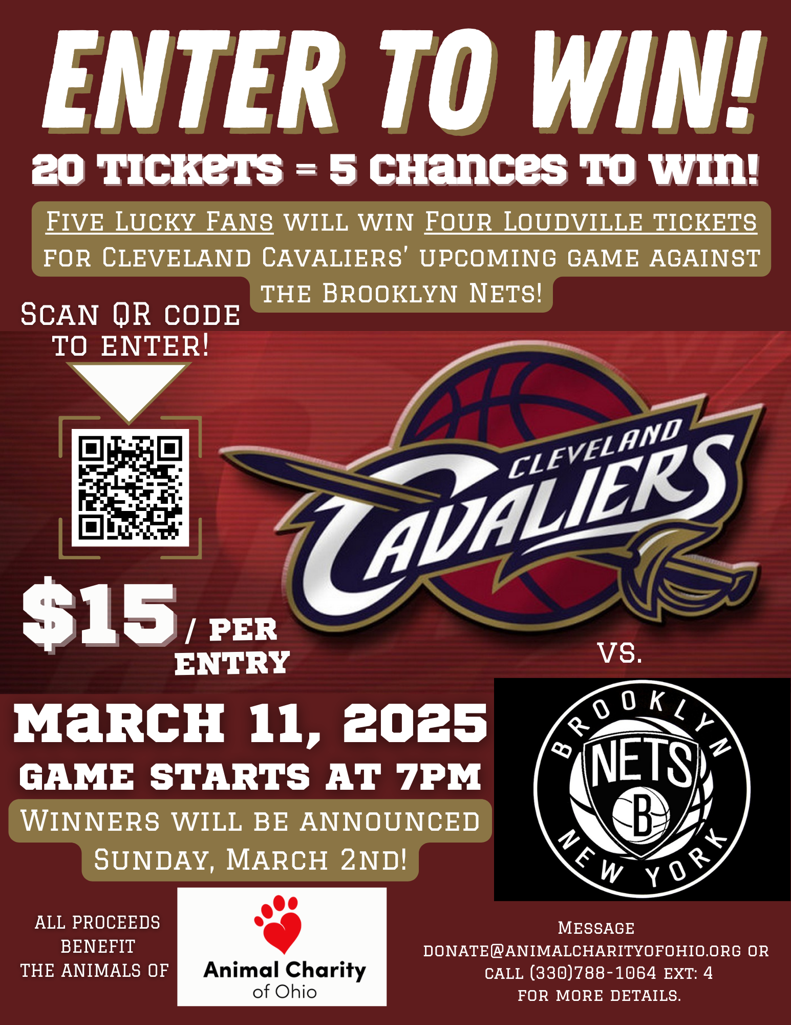 Campaign cover image for Cleveland Cavaliers Ticket Raffle!