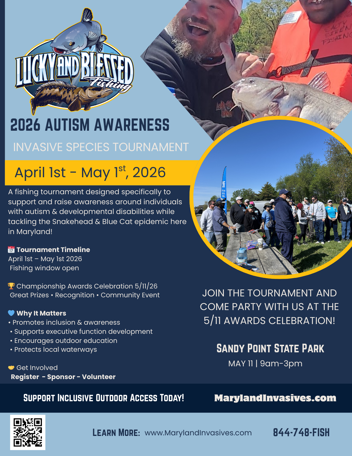 Campaign cover image for 2026 Autism Awareness / Invasive Species Tournament Registration & General Donations