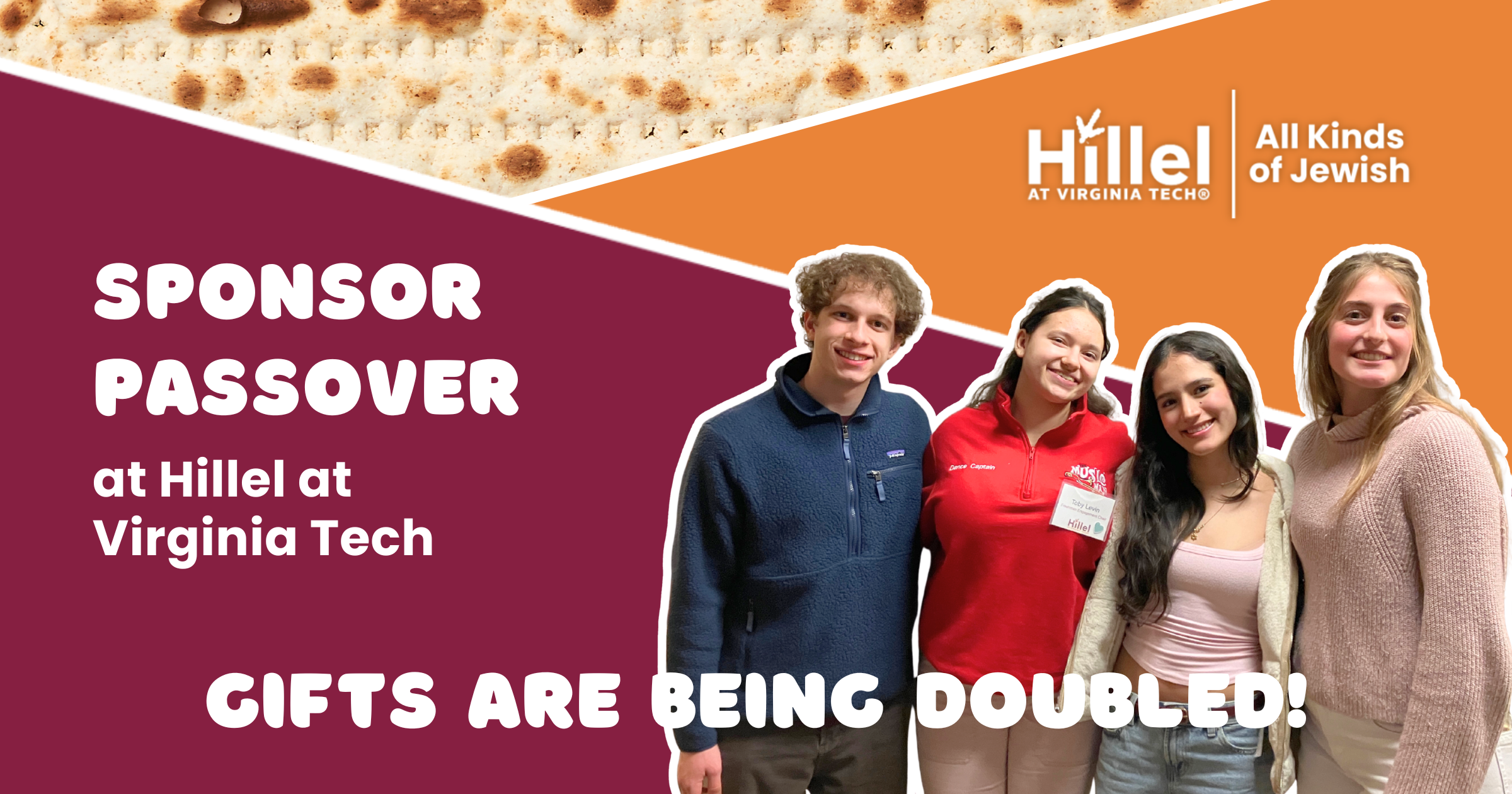 Campaign cover image for Support Jewish Hokies this Passover