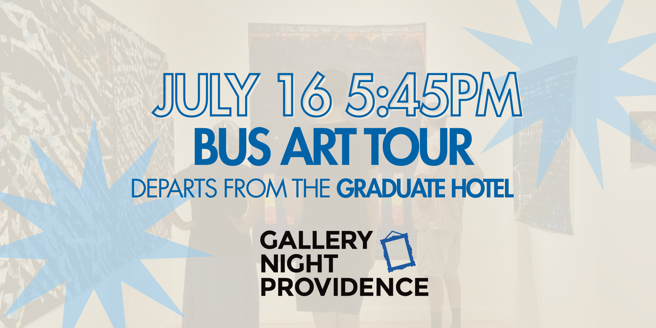 Campaign cover image for Gallery Night 2026 - July 16 5:45PM Bus Tour