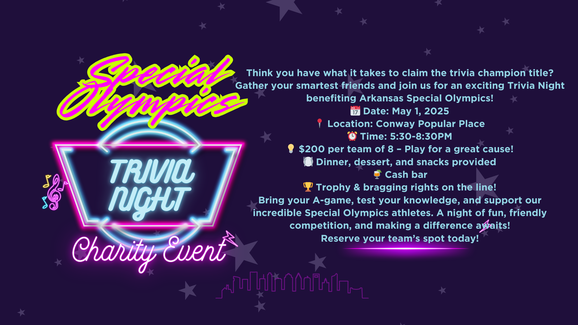 Campaign cover image for May 1st FCBOR Special Olympics Trivia Night