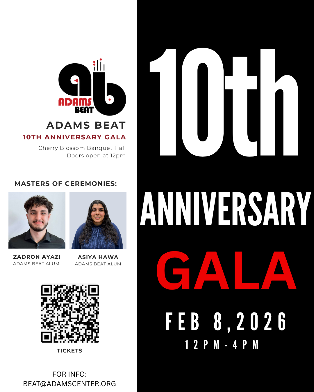 Campaign cover image for ADAMS BEAT 10th Anniversary Gala