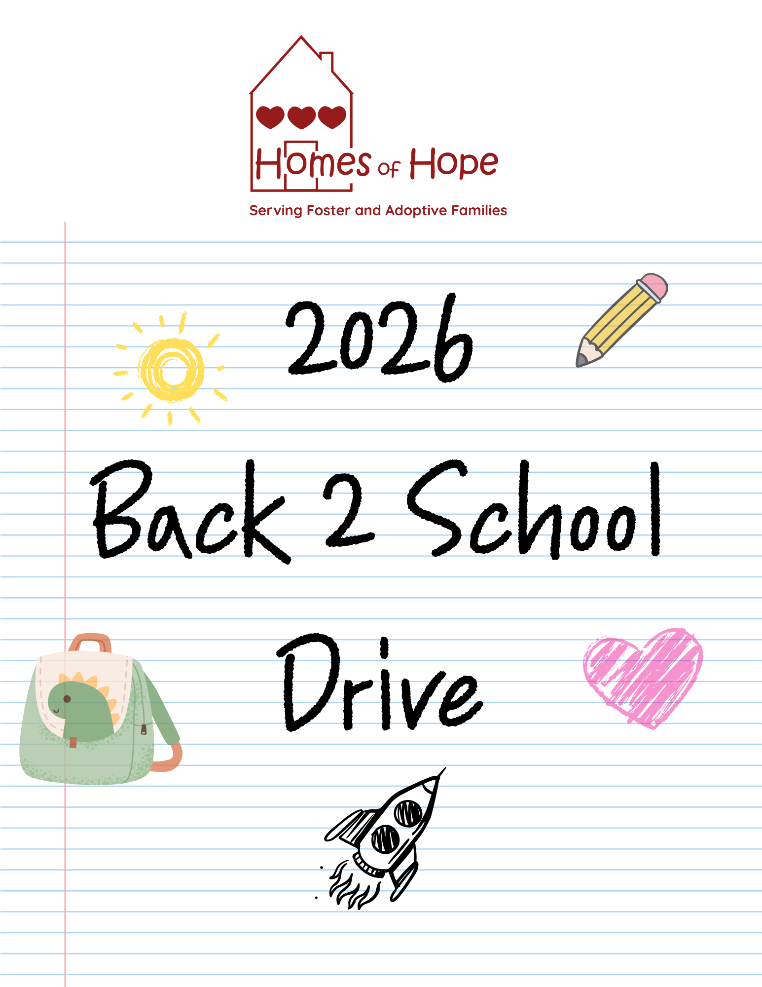 Campaign cover image for 2026 Back 2 School Drive