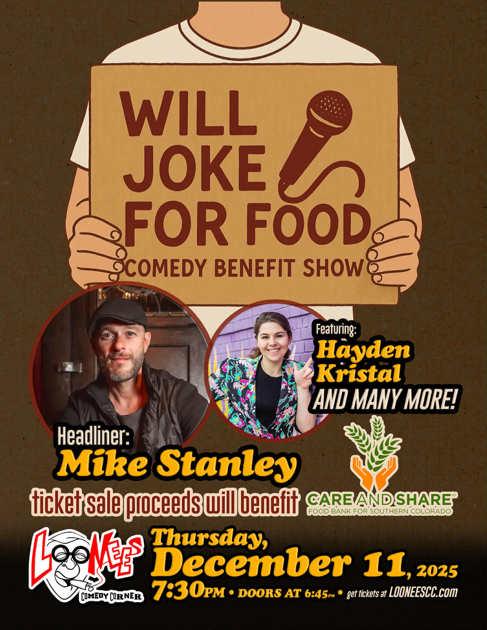 Campaign cover image for Will Joke For Food