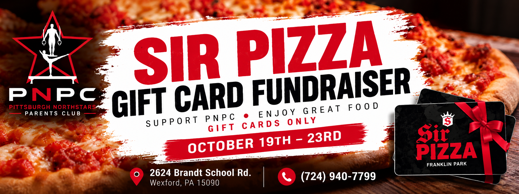 Campaign cover image for Sir Pizza Gift Card Fundraiser
