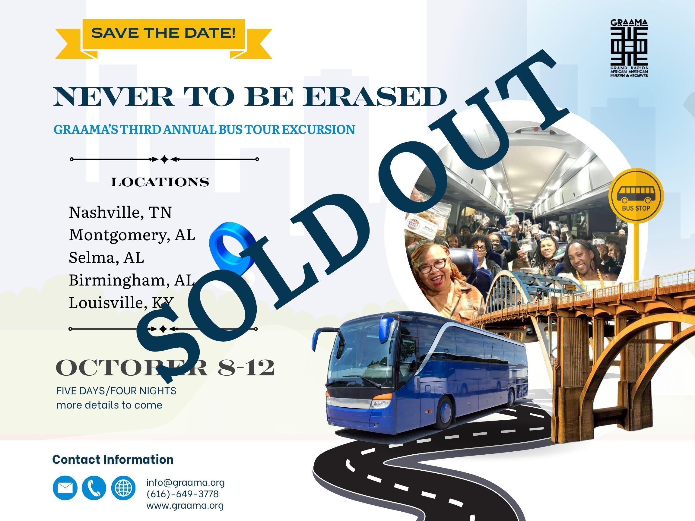 Campaign cover image for Never To Be Erased Bus Tour 2026