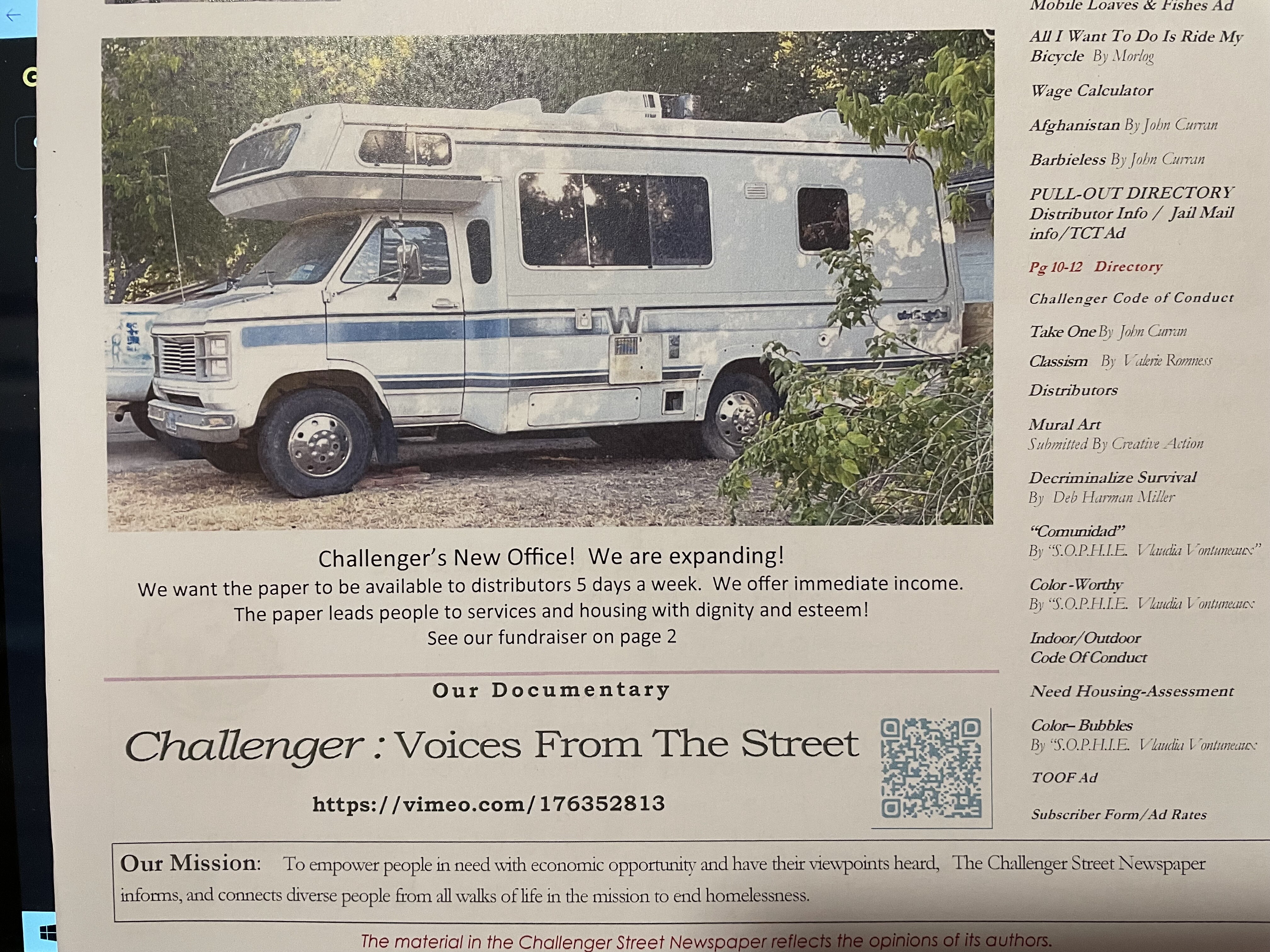 Campaign cover image for Support Challenger Street Newspaper expansion