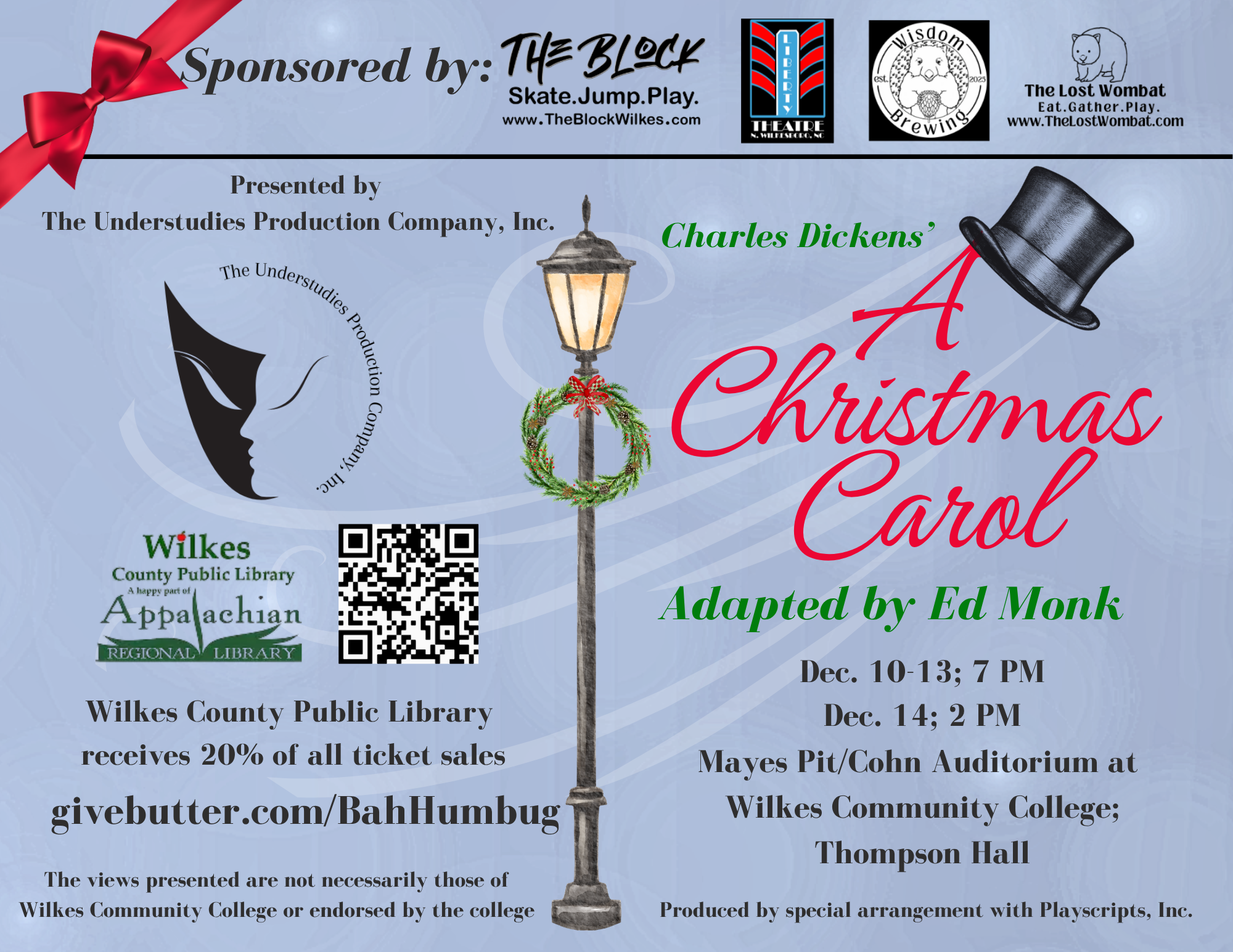 Campaign cover image for "A Christmas Carol" Presented by The Understudies