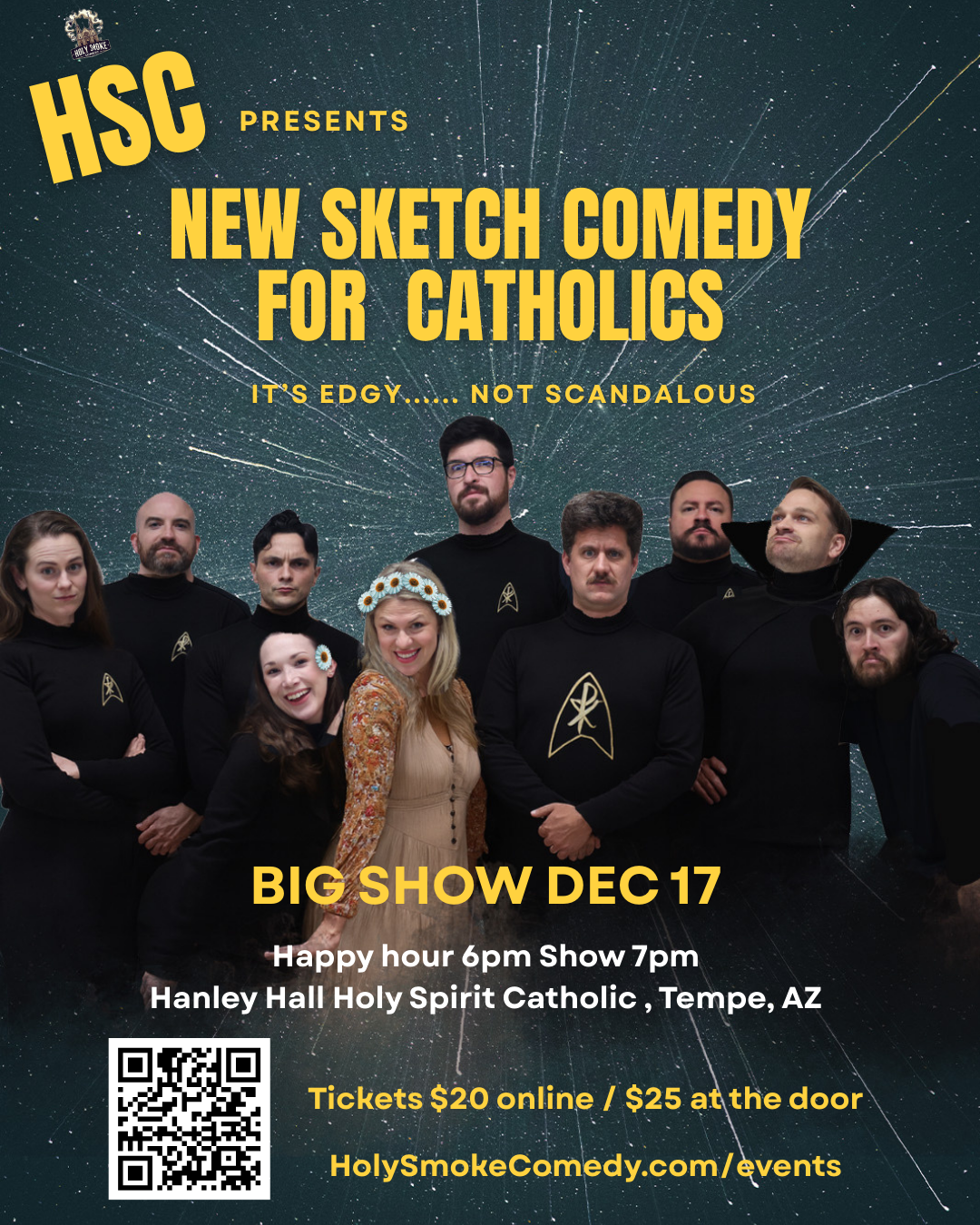 Campaign cover image for Holy Smoke Comedy Live (with new sketches)