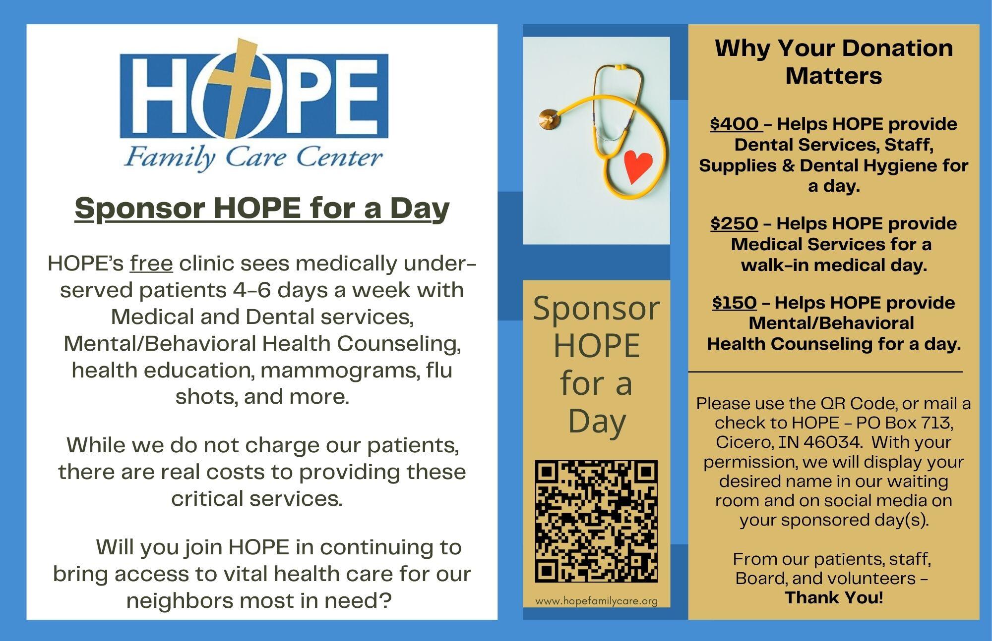 Campaign cover for Sponsor HOPE for a Day