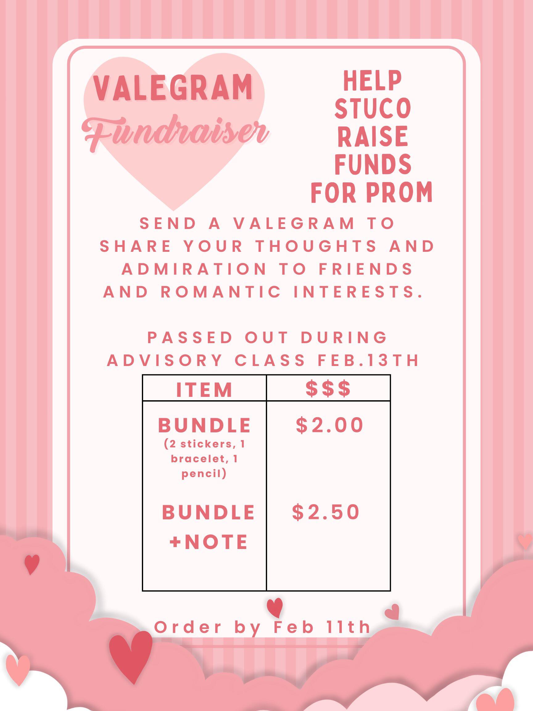Campaign cover image for Valegram Student Council Fundraiser 2026