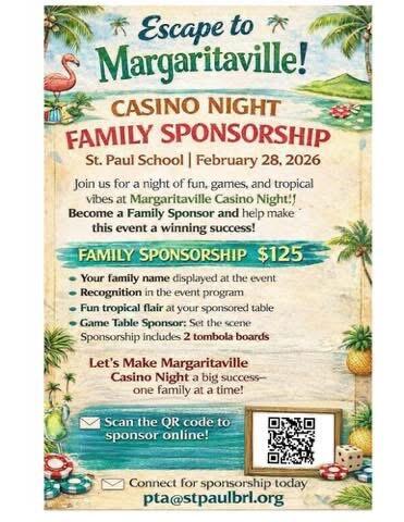 Campaign cover image for Casino Night Family Sponsorship 2026