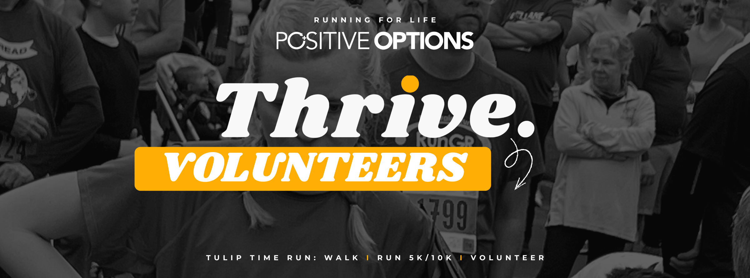 Campaign cover image for 2026 VOLUNTEERING at Tulip Time Run Team THRIVE