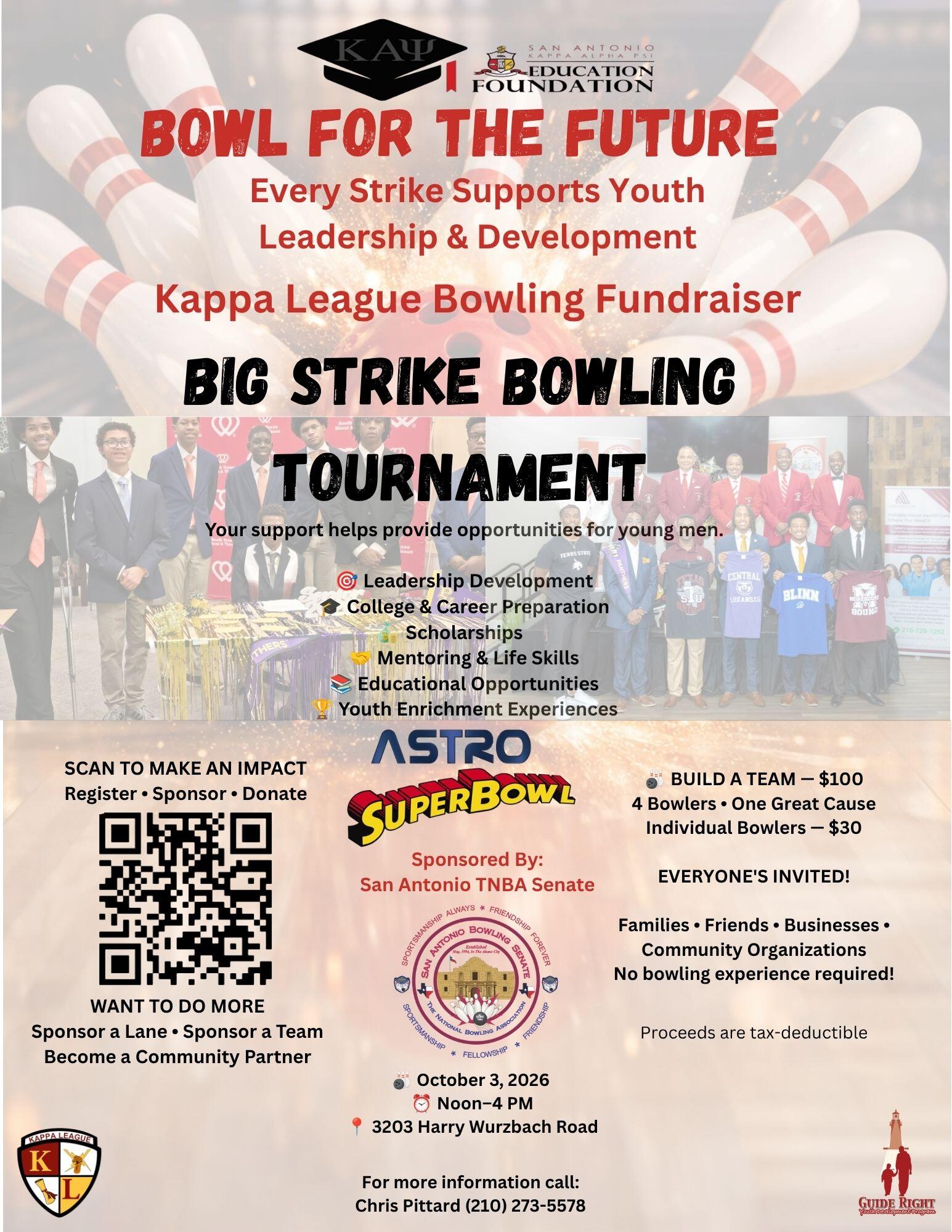 Campaign cover image for Kappa League Big Strike Bowling Fundraiser