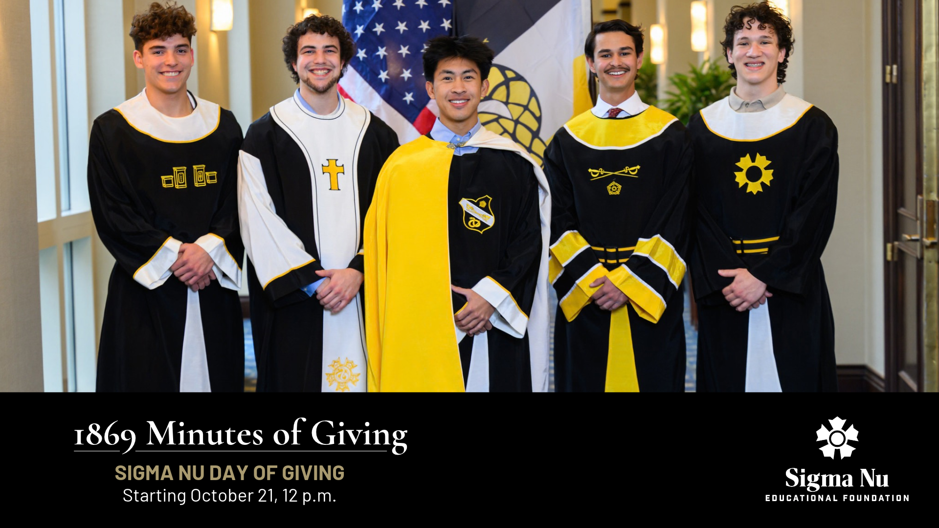 Campaign cover image for Sigma Nu's 1869 Minutes of Giving