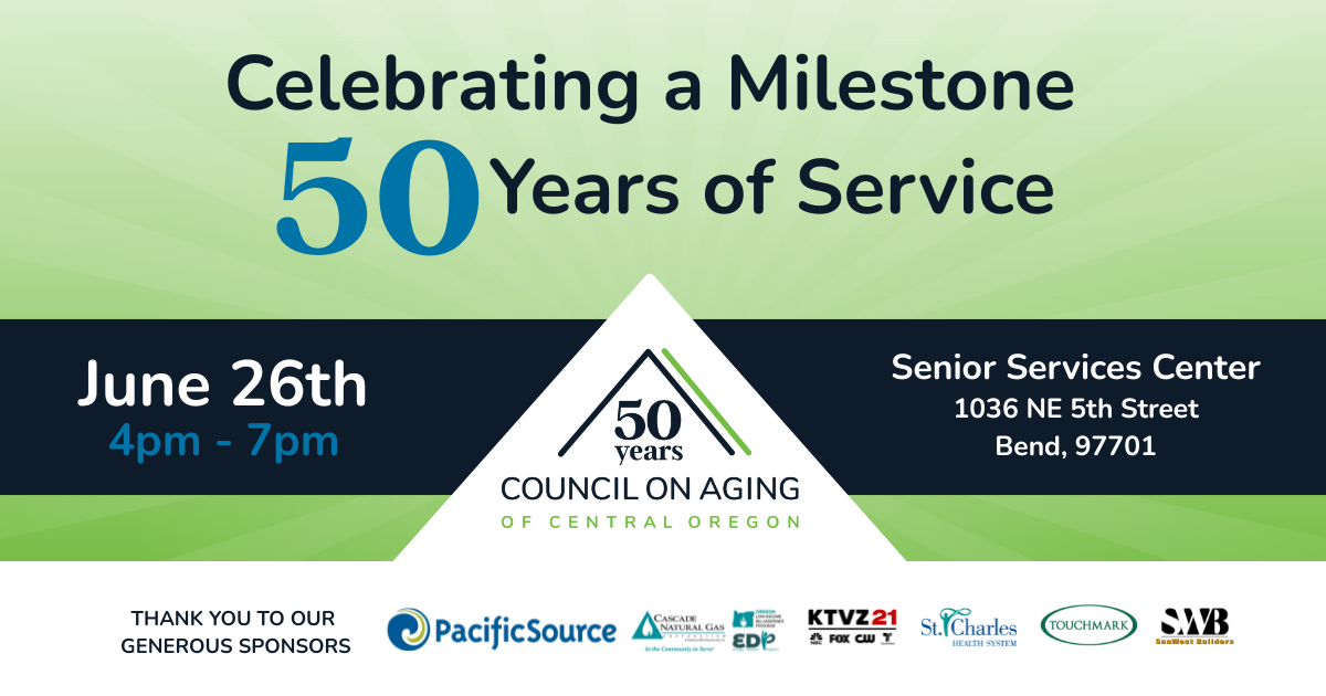 Campaign cover image for Council on Aging of Central Oregon 50th Anniversary Party