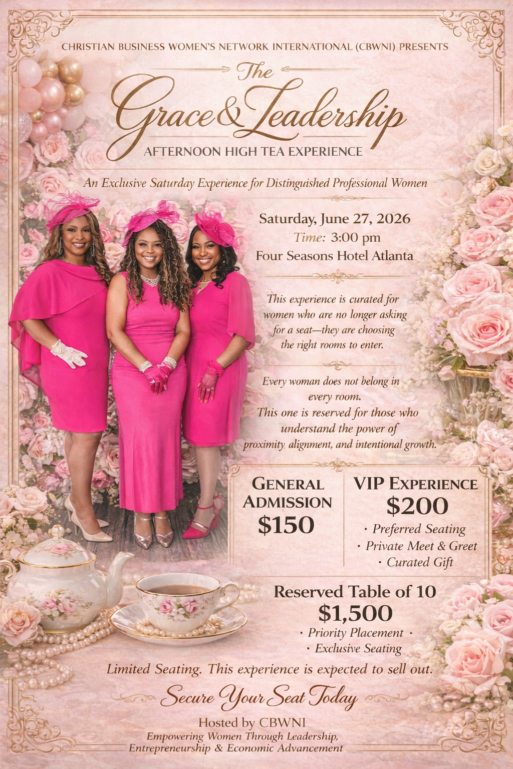Campaign cover image for CBWNI Grace & Leadership  Honoree Afternoon High Tea