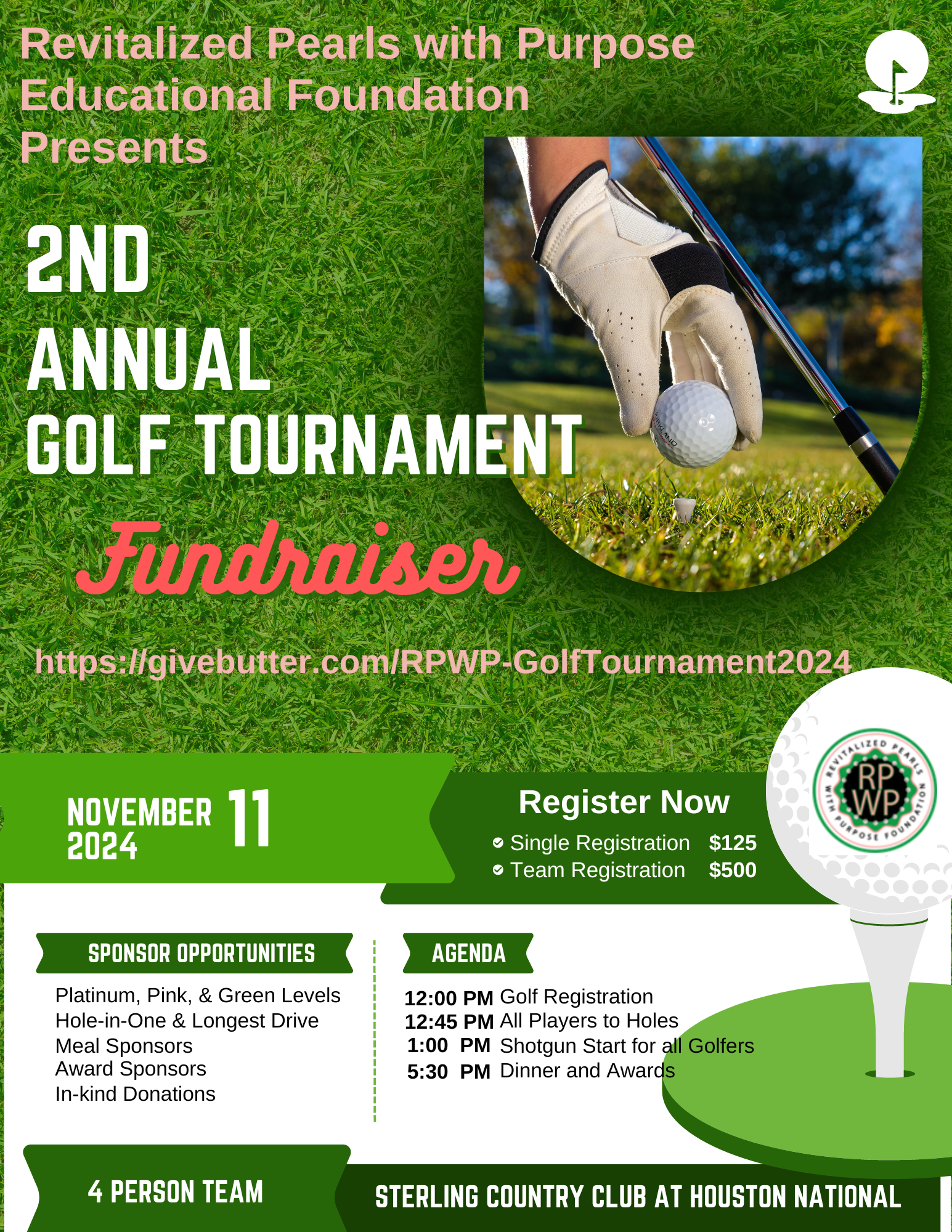 Campaign cover image for RPWP Educational Foundation Annual Golf Tournament