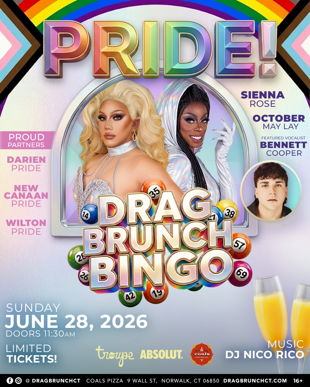 Campaign cover image for Drag Brunch CT : PRIDE MONTH BINGO BRUNCH! (11:30AM - SUN JUNE 28, 2026
