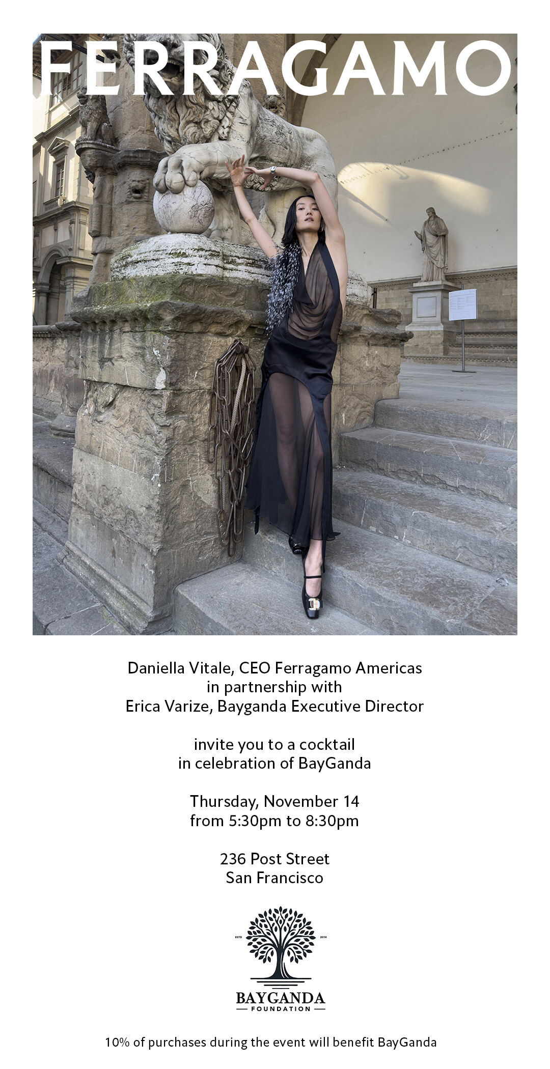 Campaign cover image for FERRAGAMO SF host Bayganda Fundraiser