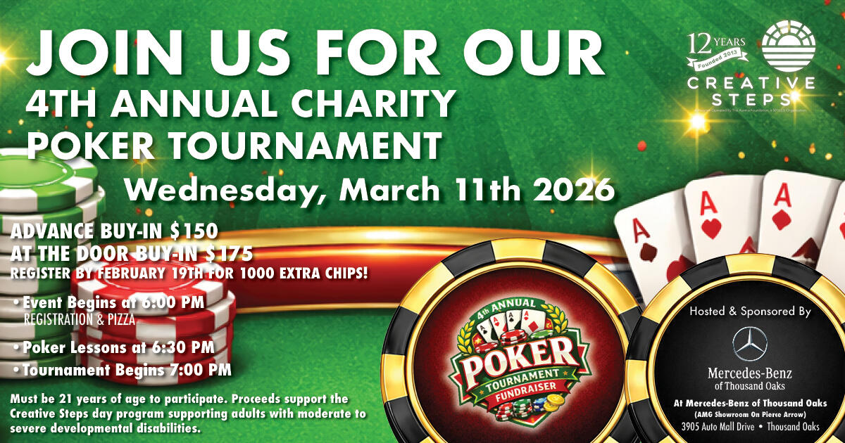 Campaign cover image for Creative Steps Poker Fundraiser 2026