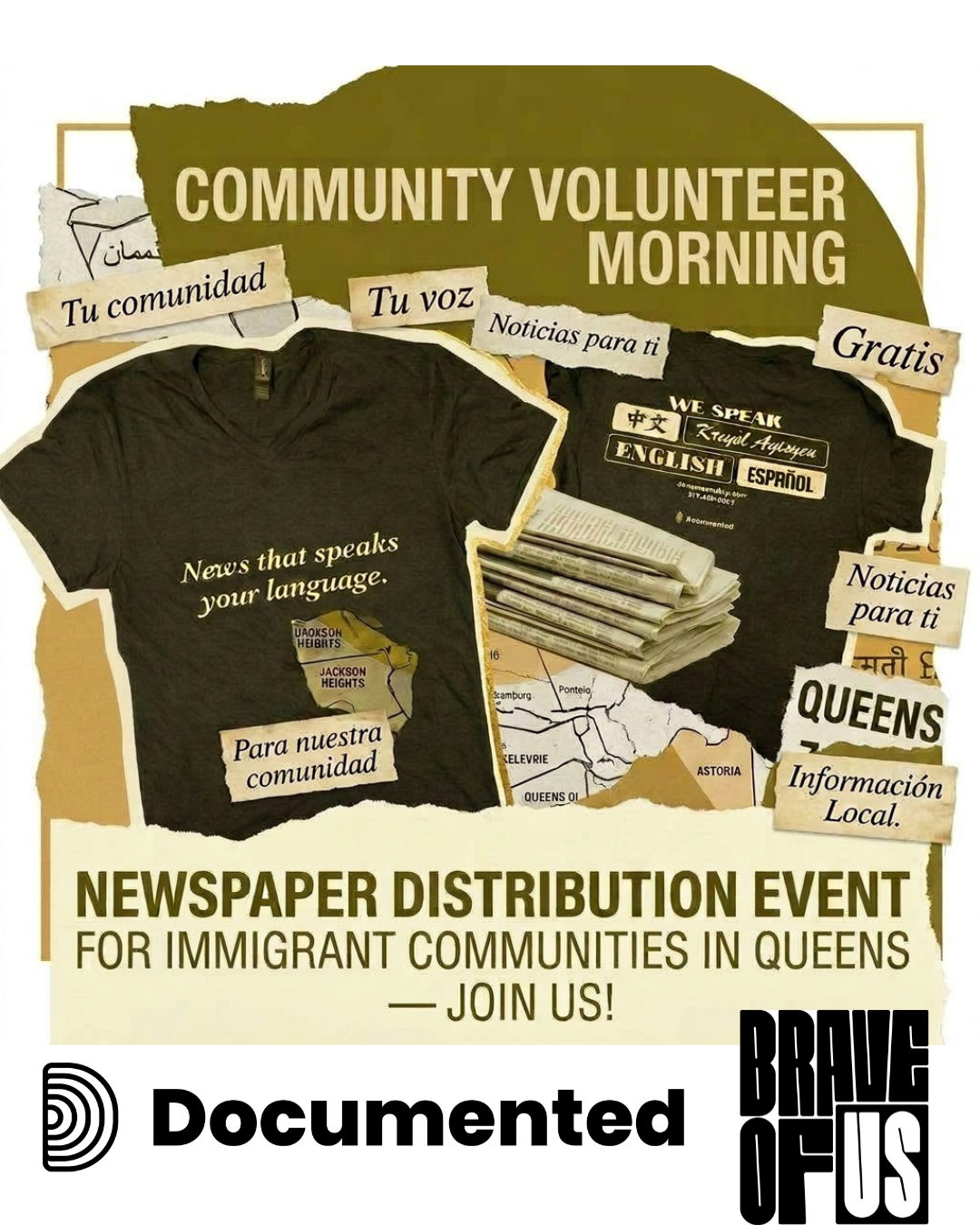 Campaign cover image for Spread the News — A Volunteer Morning with Documented
