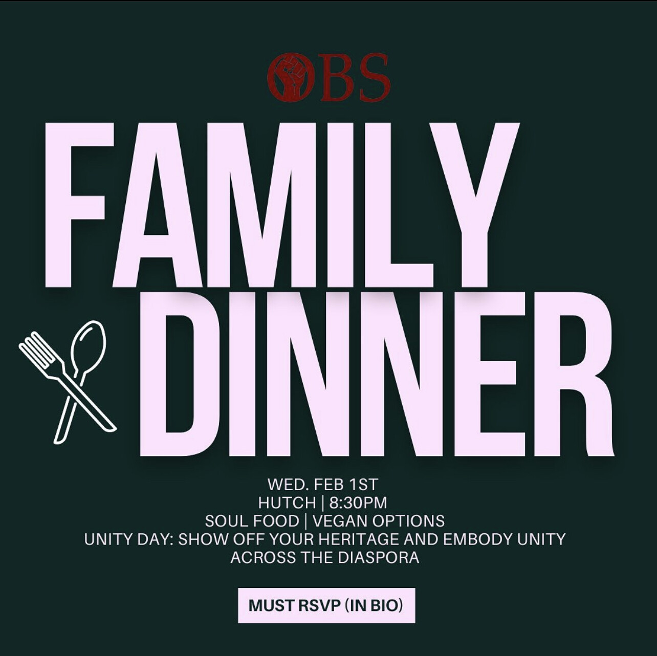 Campaign cover image for OBS Family Dinner RSVP