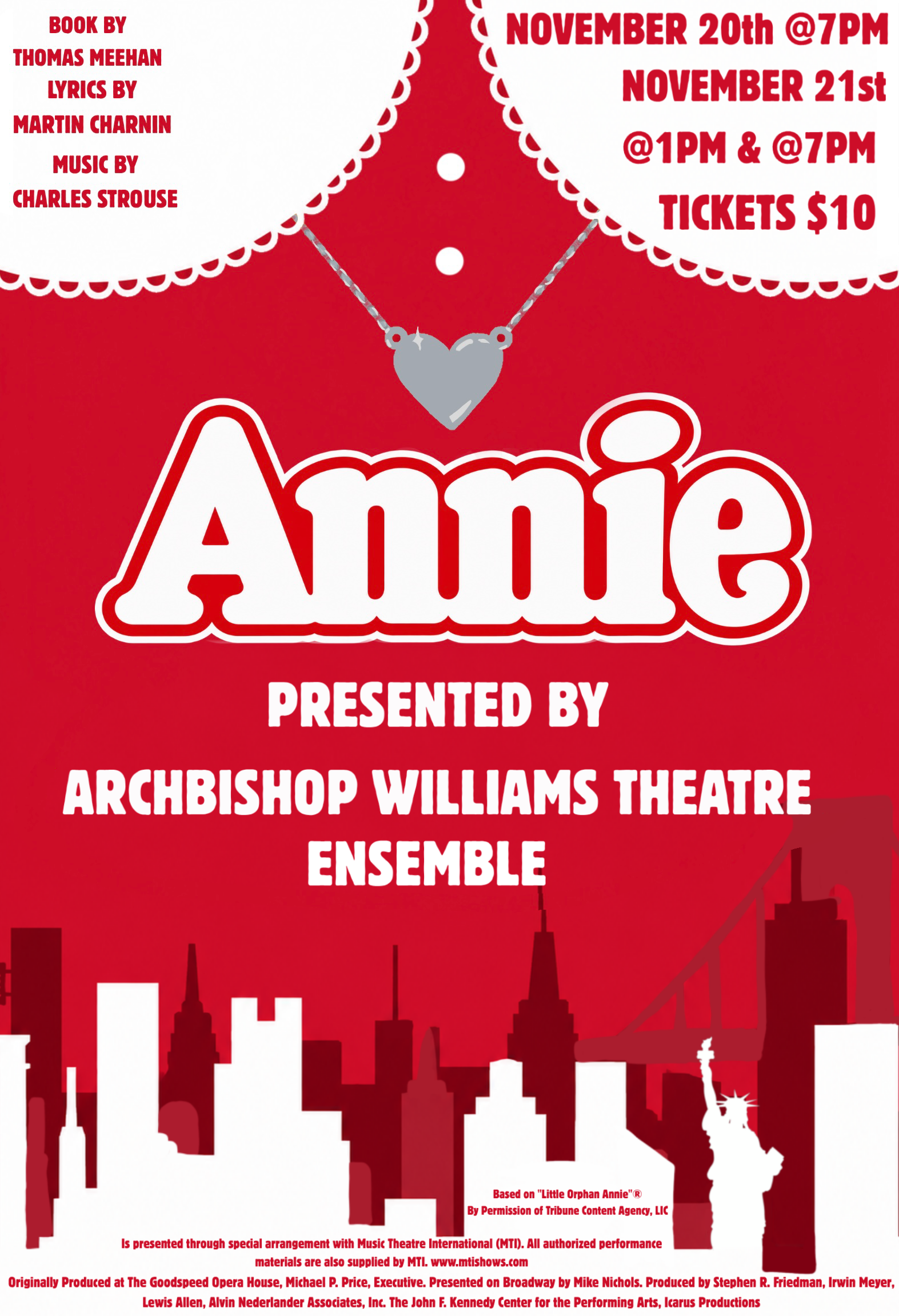 Campaign cover image for Tickets for ANNIE!