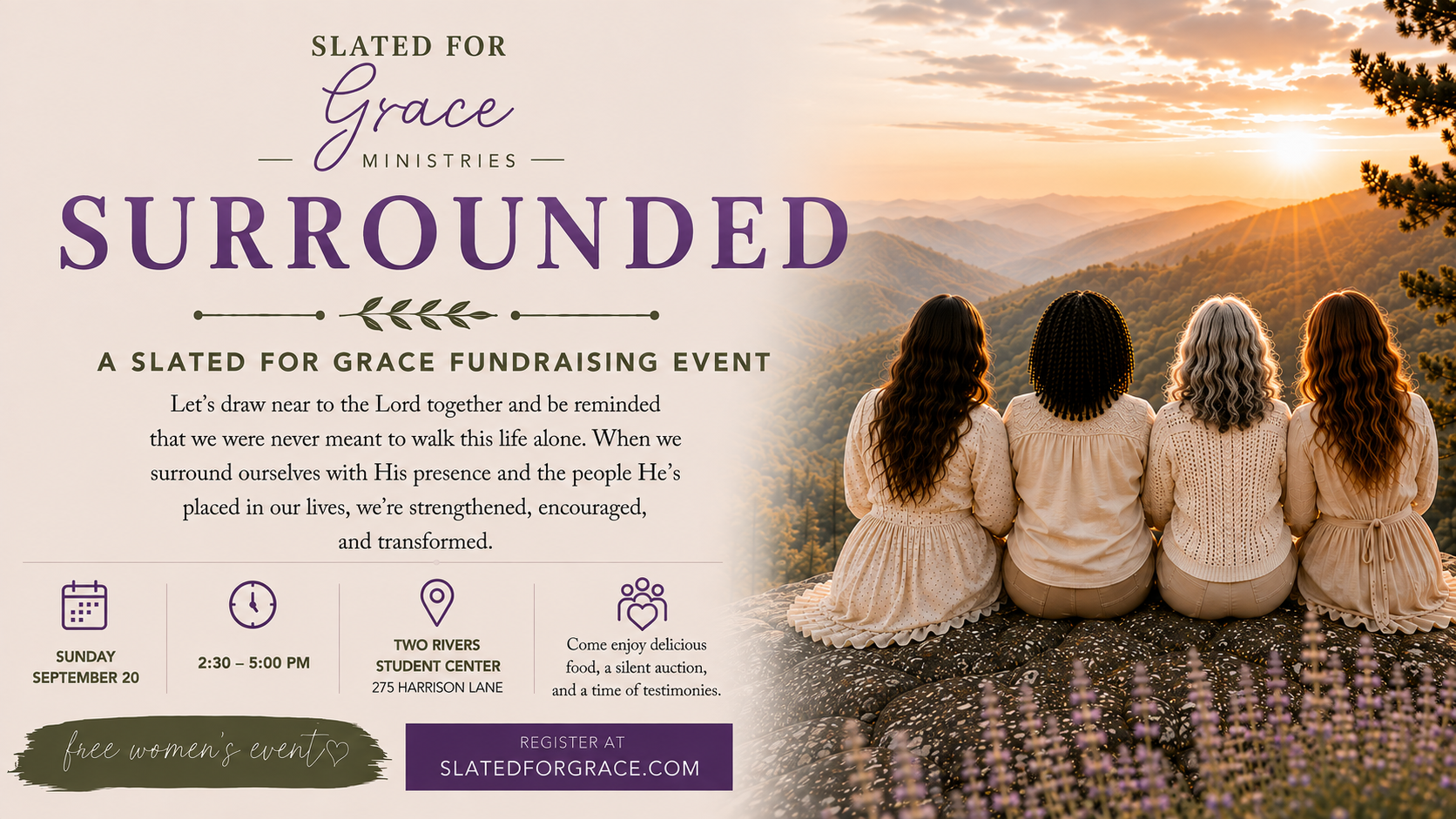 Campaign cover image for Surrounded _ A Slated for Grace FUNdraising Event