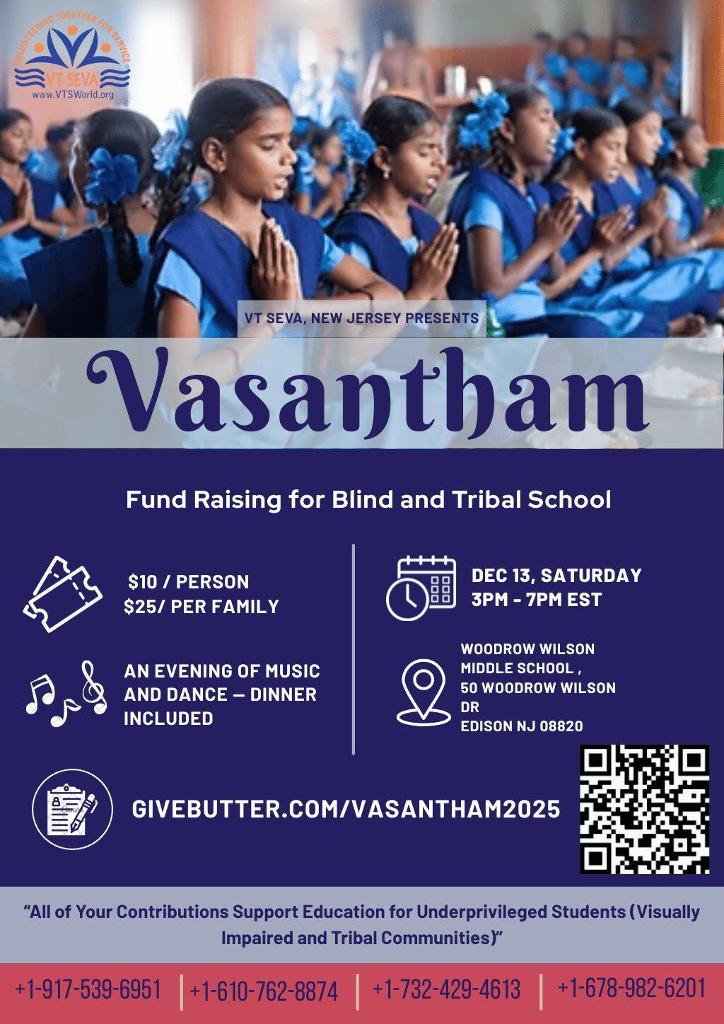 Campaign cover image for VT SEVA New Jersey - VASANTHAM (2025)