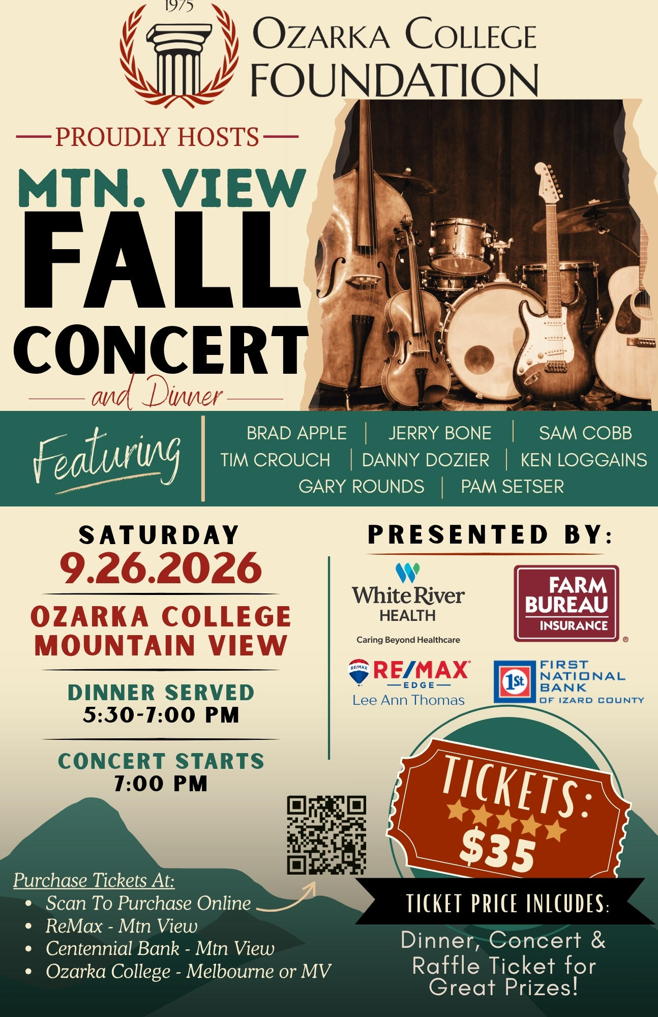 Campaign cover image for 2026 MTN VIEW FALL CONCERT & DINNER