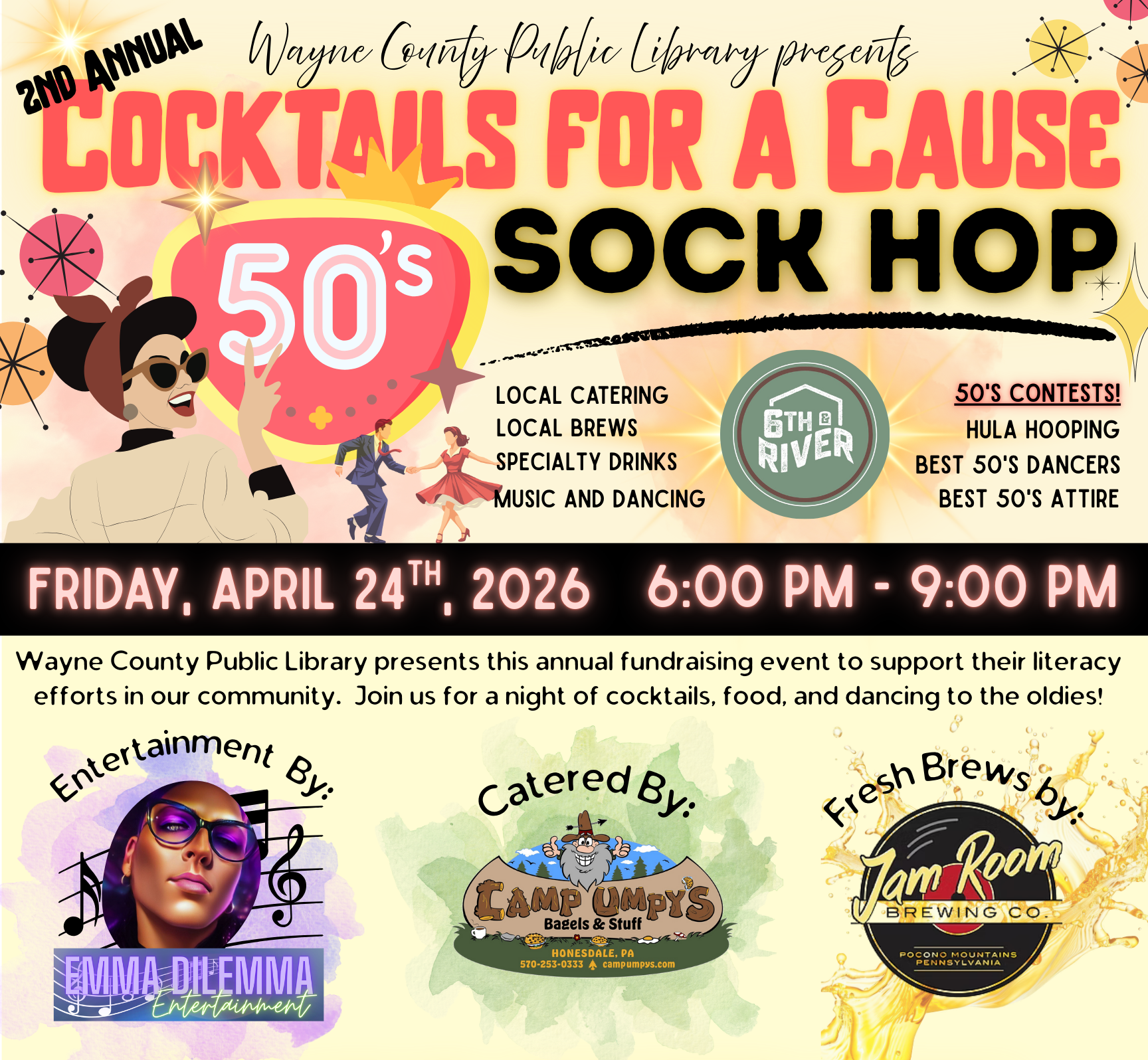 Campaign cover image for Cocktails For A Cause - 50's Sock Hop