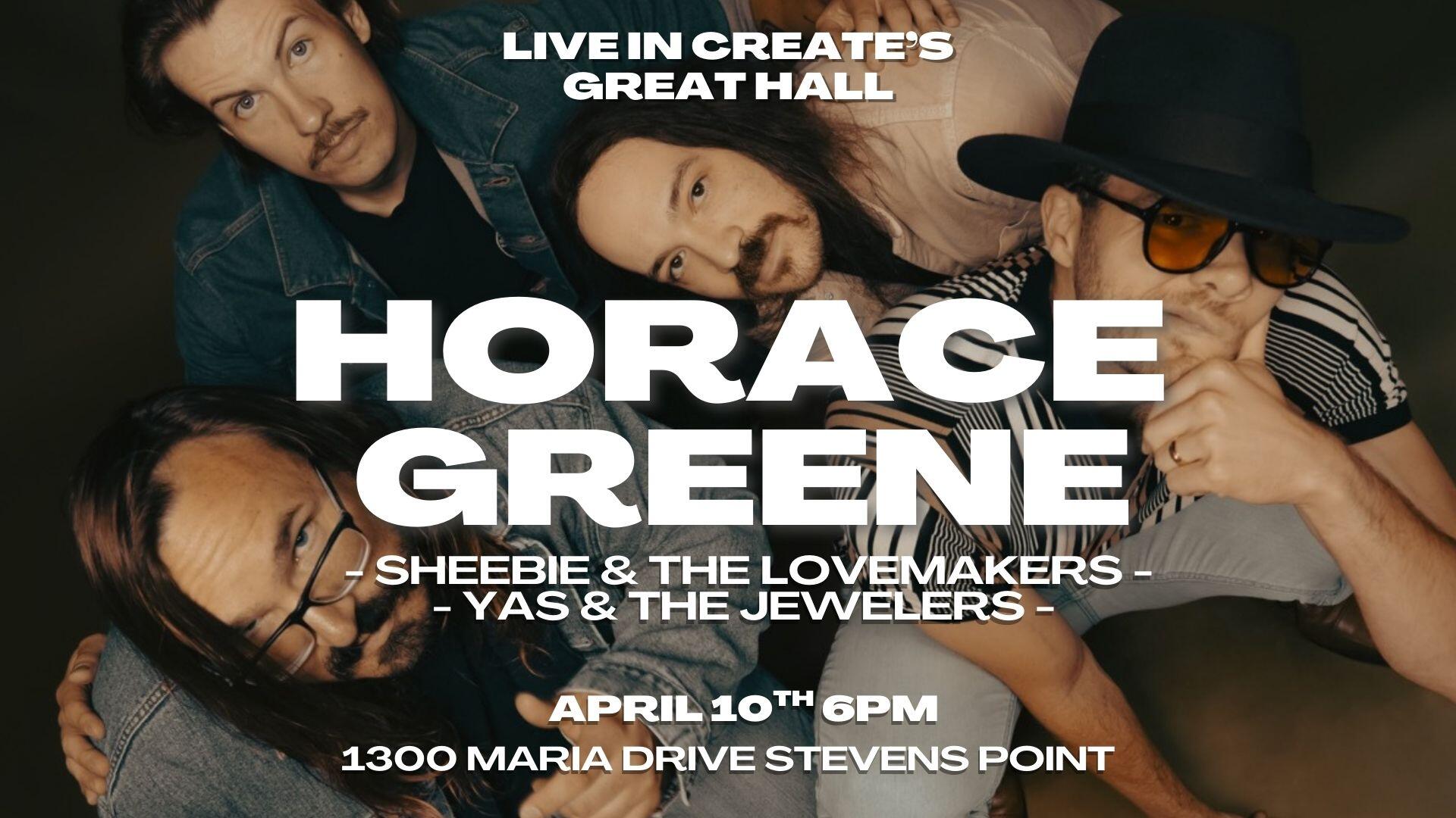 Campaign cover image for Live in the Great Hall: Horace Greene with Sheebie & The Lovemakers + Yas & The Jewelers
