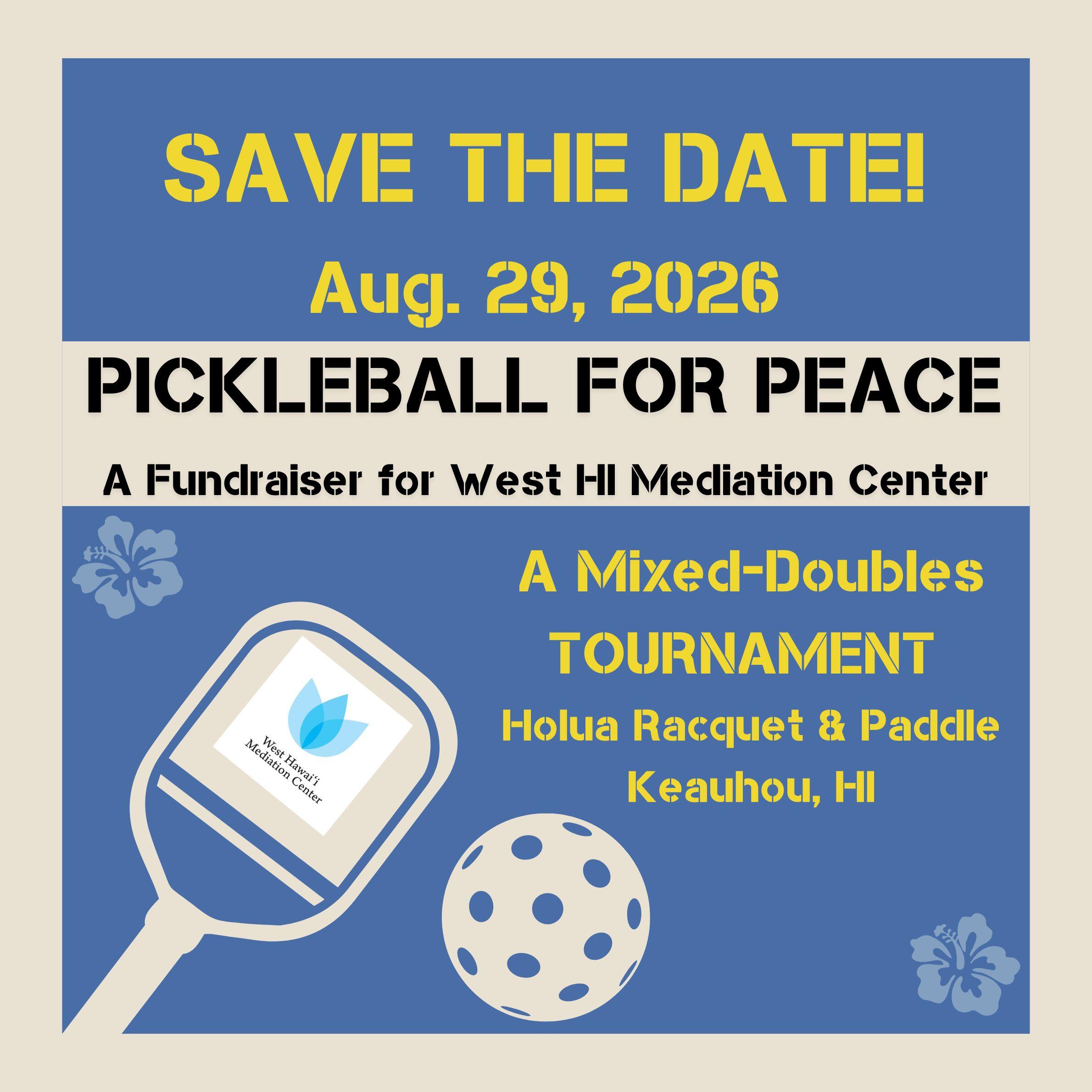 Campaign cover image for 3rd Annual Pickleball for Peace Tournament