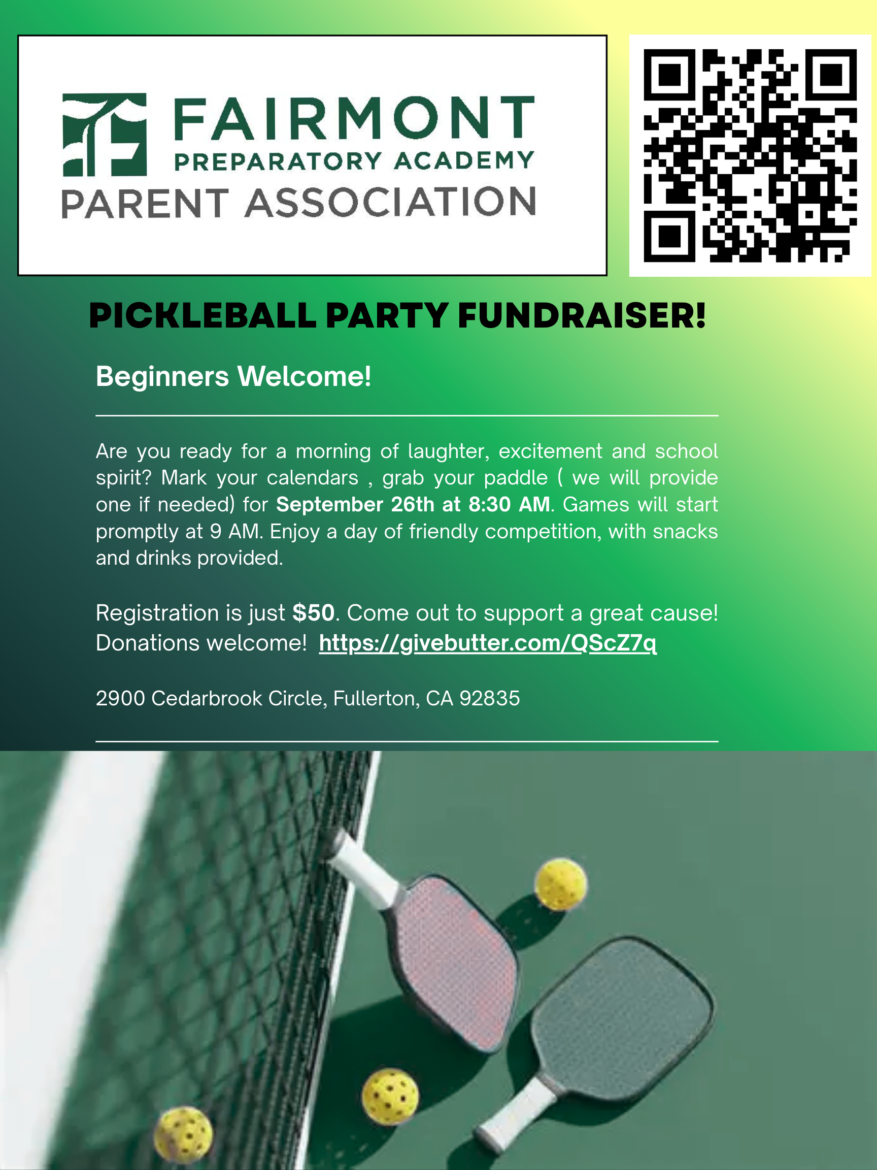 Campaign cover image for Pickleball Tournament -1st