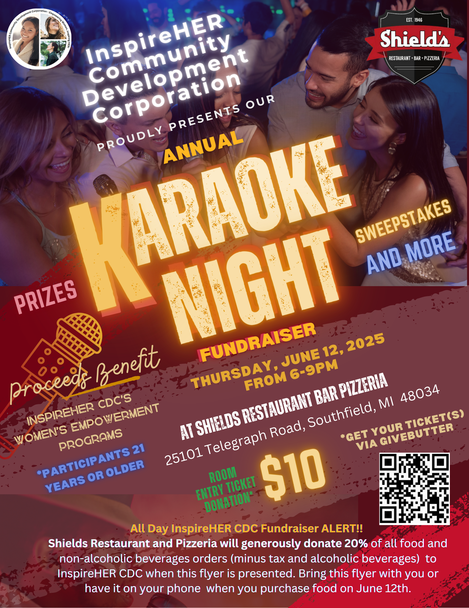 Campaign cover image for InspireHERCDC's Annual Summer Karaoke Night