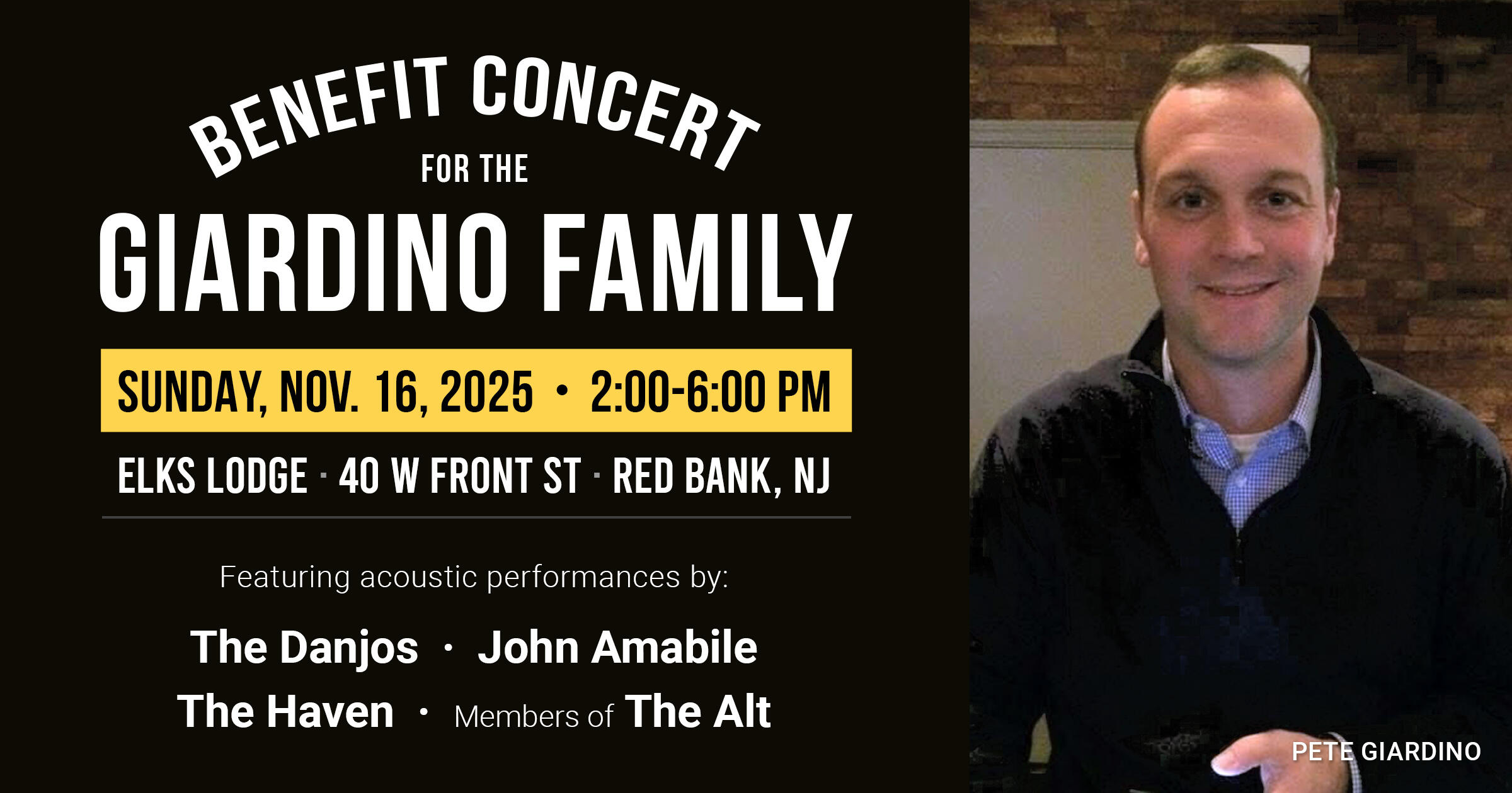 Campaign cover image for Benefit Concert for the Giardino Family