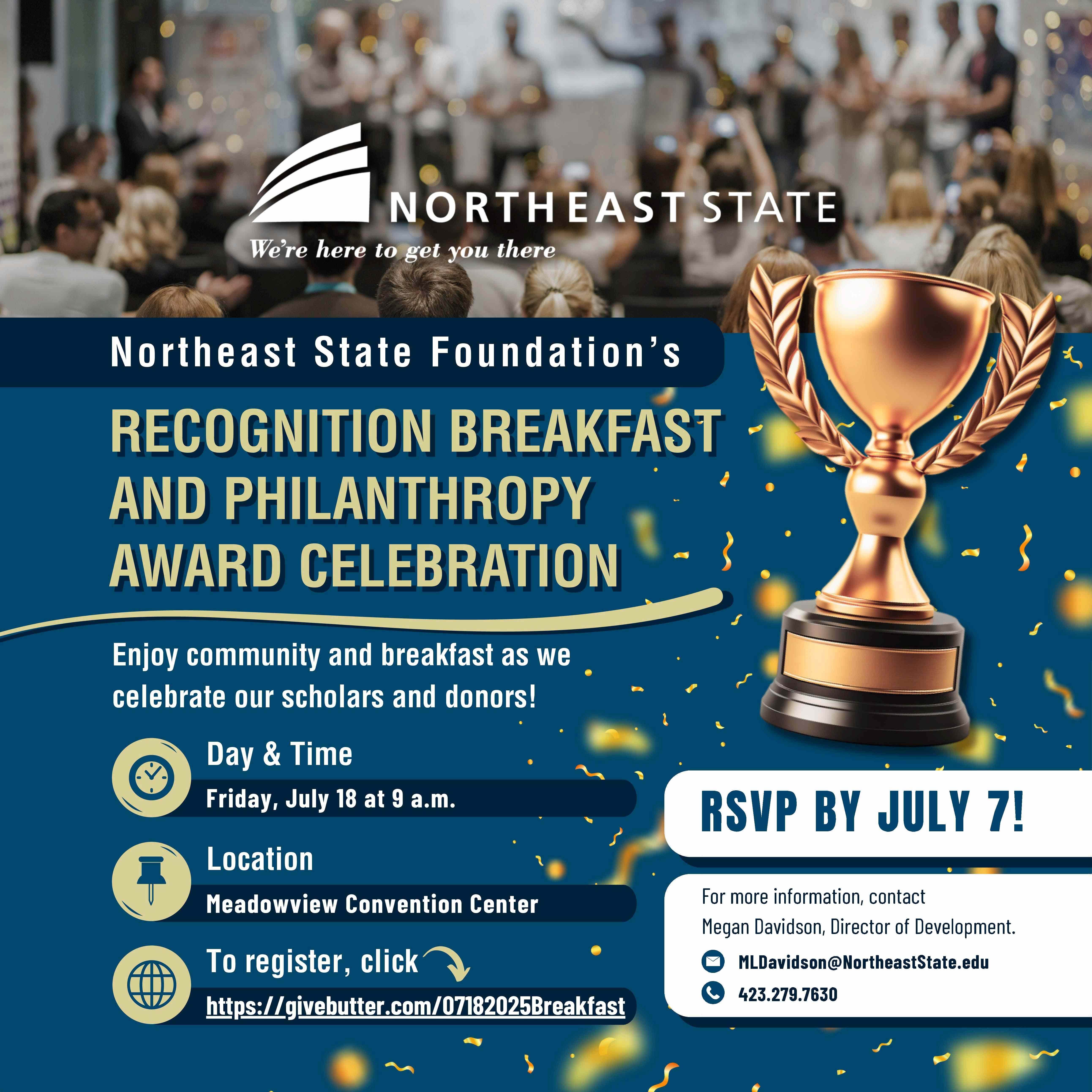 Campaign cover image for Northeast State Foundation Recognition Breakfast & Philanthropy Award Celebration