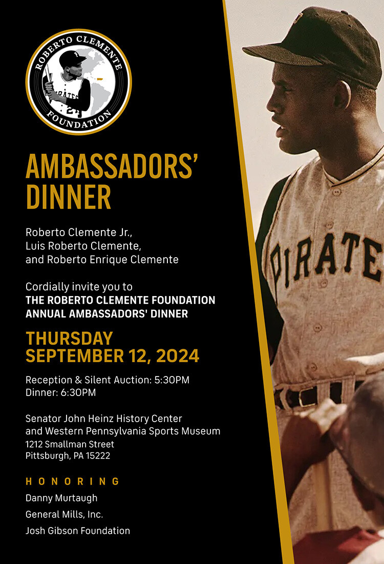 Campaign cover image for 2024 Roberto Clemente Foundation Annual Ambassadors' Dinner