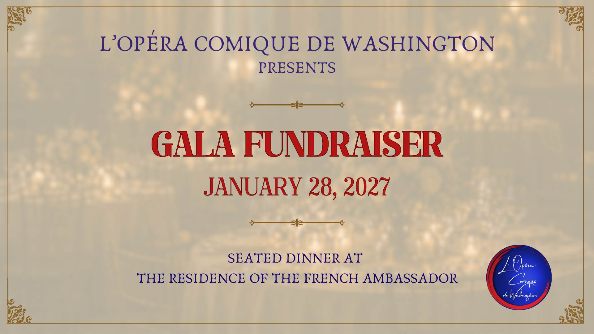 Campaign cover image for GALA FUNDRAISER FOR L'OPERA COMIQUE DE WASHINGTON