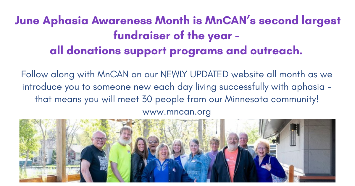 Campaign cover image for 2026 MnCAN June Aphasia Awareness Month