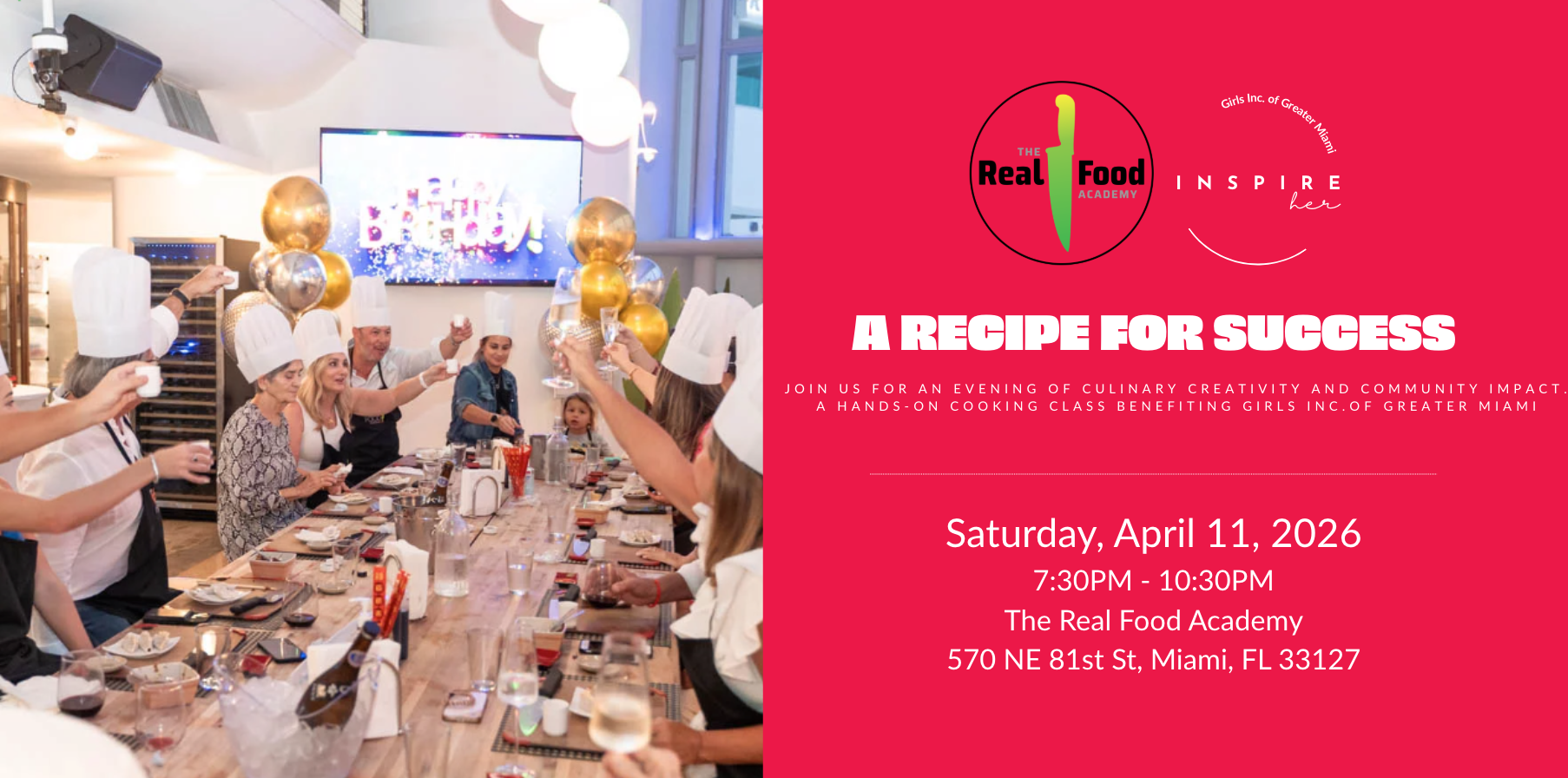 Campaign cover image for A Recipe for Success: A Cooking Class Benefiting Girls Inc. of Greater Miami