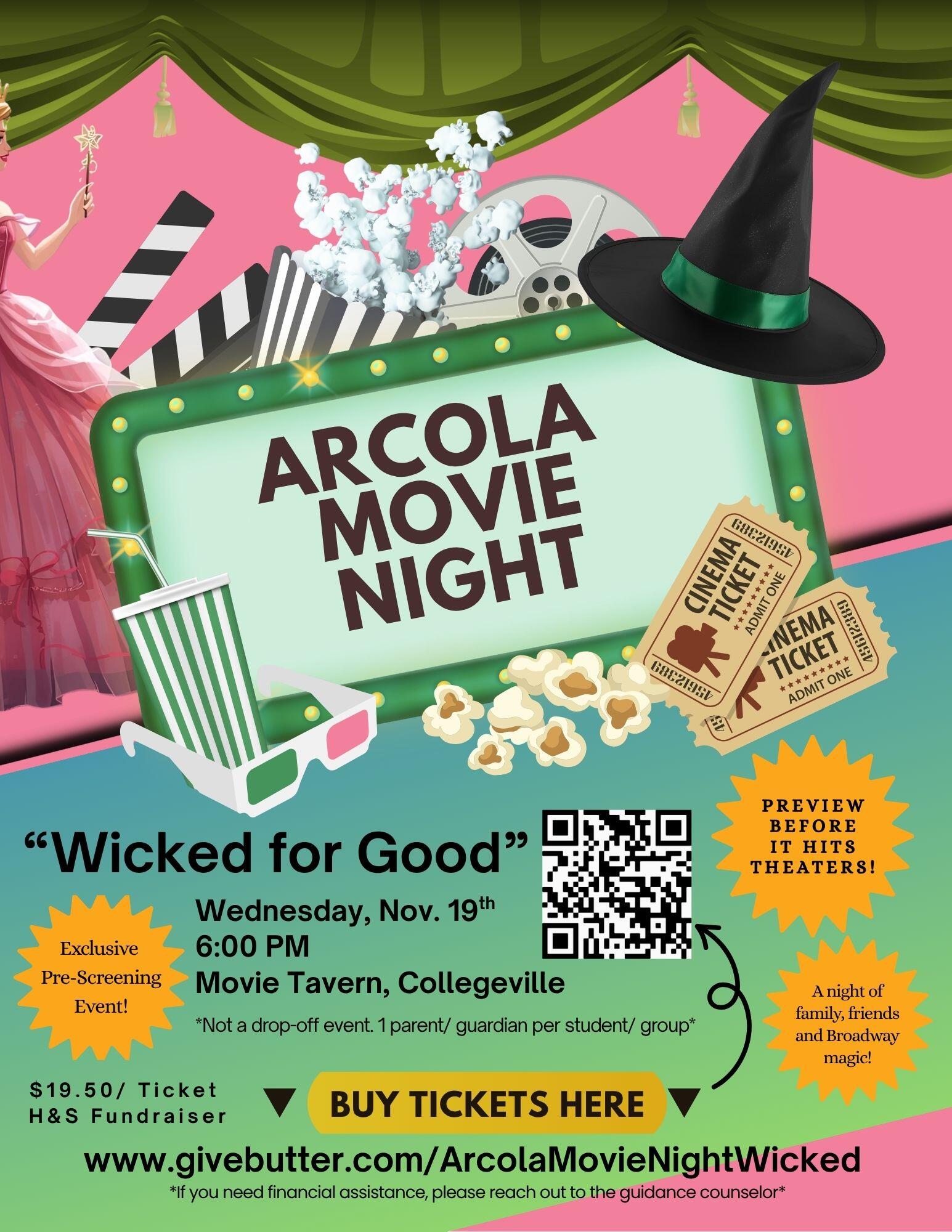 Campaign cover image for WICKED For Good- Arcola Movie Night