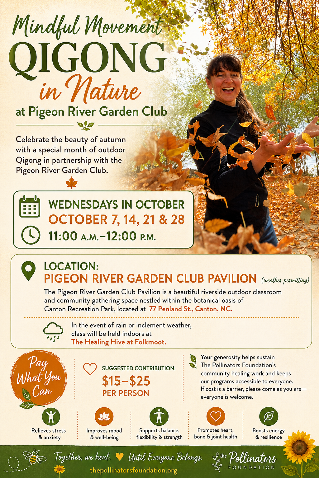 Campaign cover image for Qigong in Nature with Marga Fripp at Pigeon River Garden Club