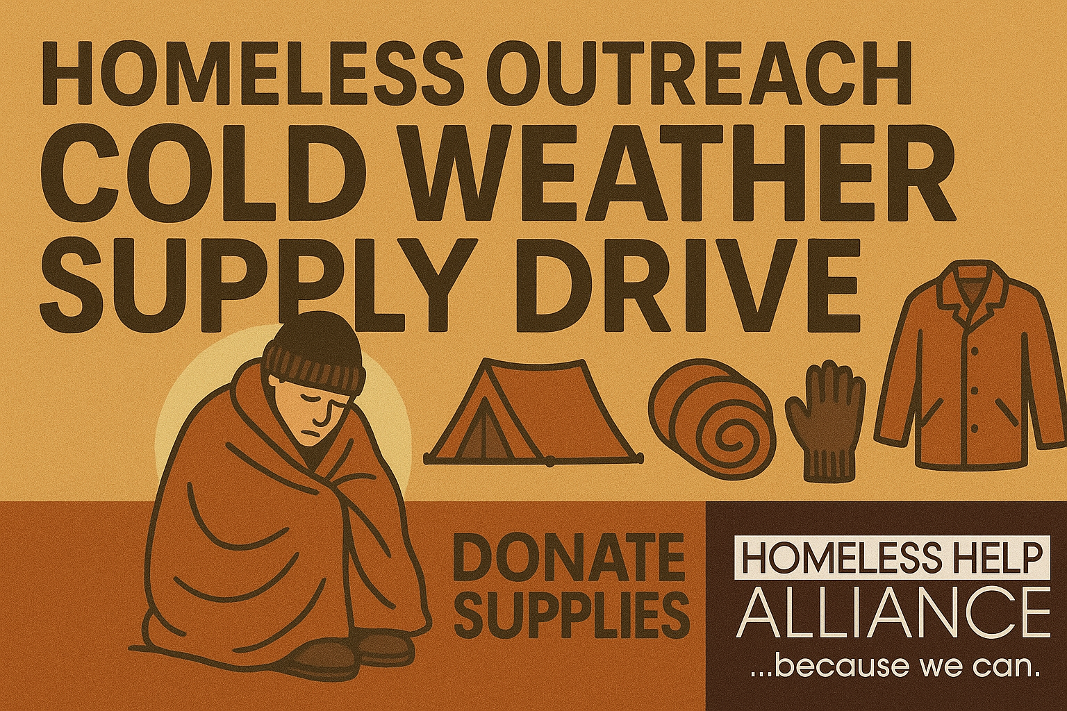 Campaign cover image for Homeless Help Alliance - Coastal MS Cold Weather Supply Drive
