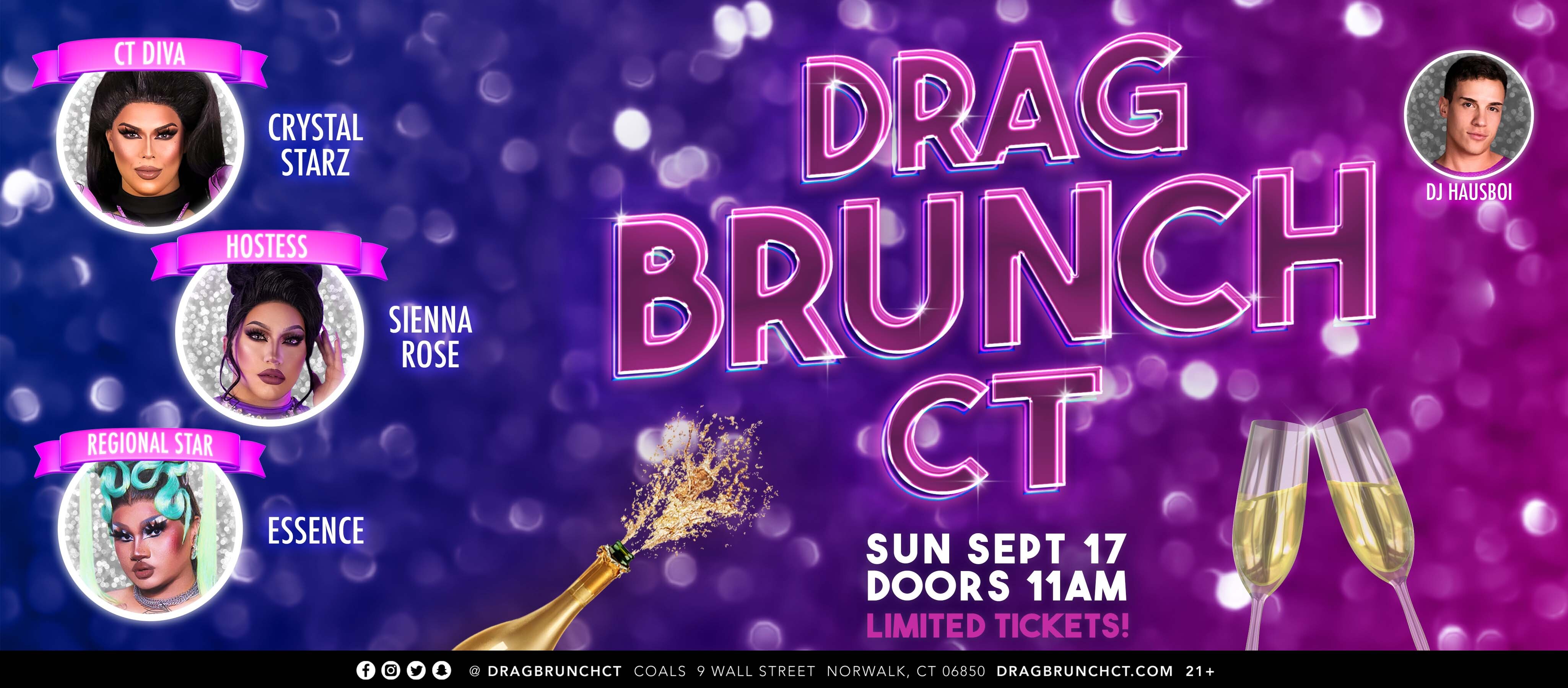 Campaign cover image for Drag Brunch CT in September (11:00AM - SUN SEP 17, 2023)
